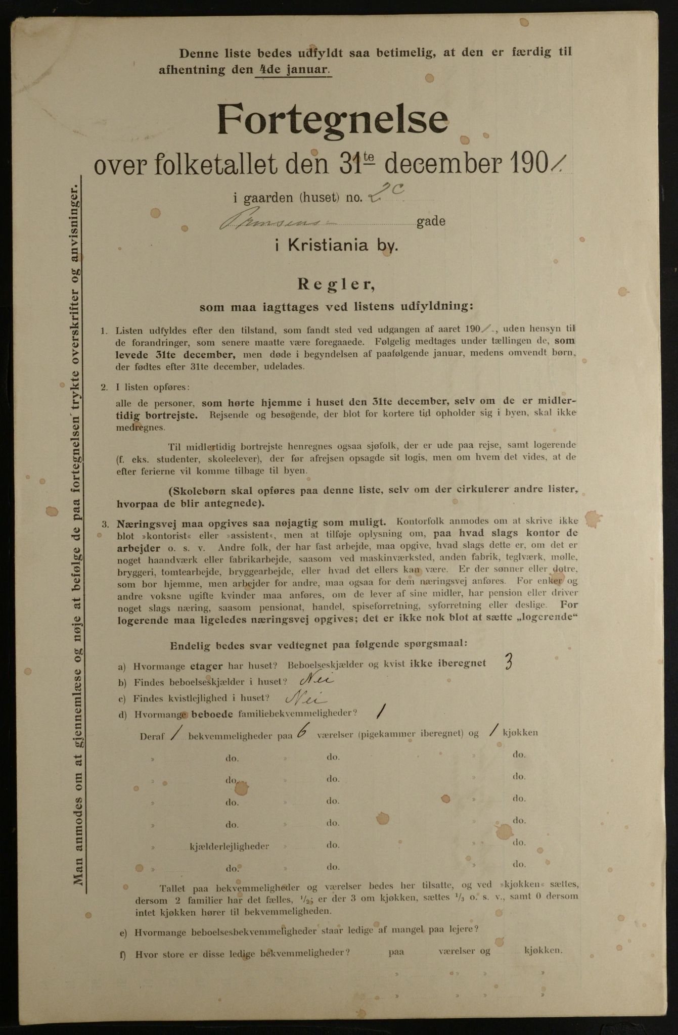 OBA, Municipal Census 1901 for Kristiania, 1901, p. 12474