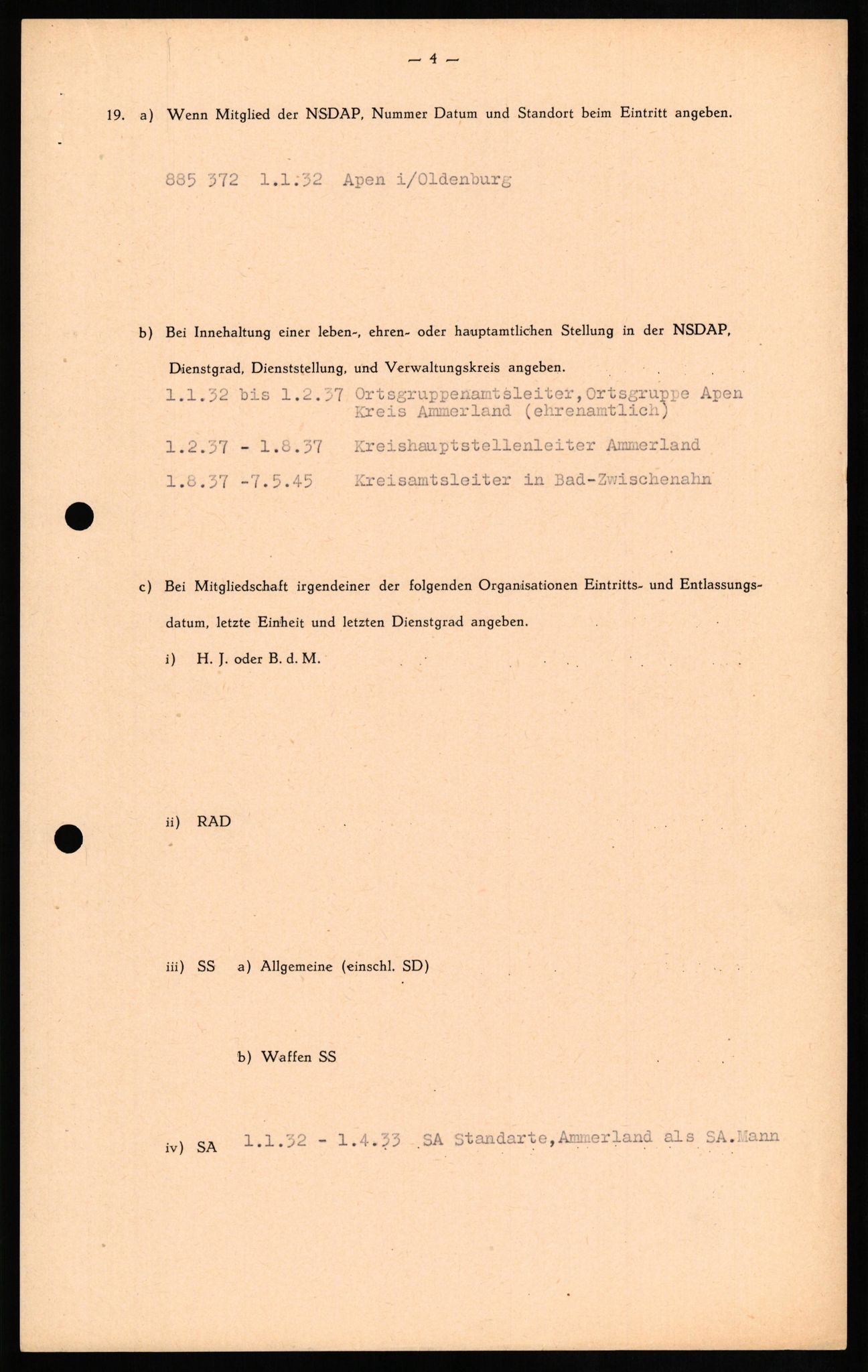 Forsvaret, Forsvarets overkommando II, AV/RA-RAFA-3915/D/Db/L0018: CI Questionaires. Tyske okkupasjonsstyrker i Norge. Tyskere., 1945-1946, p. 181