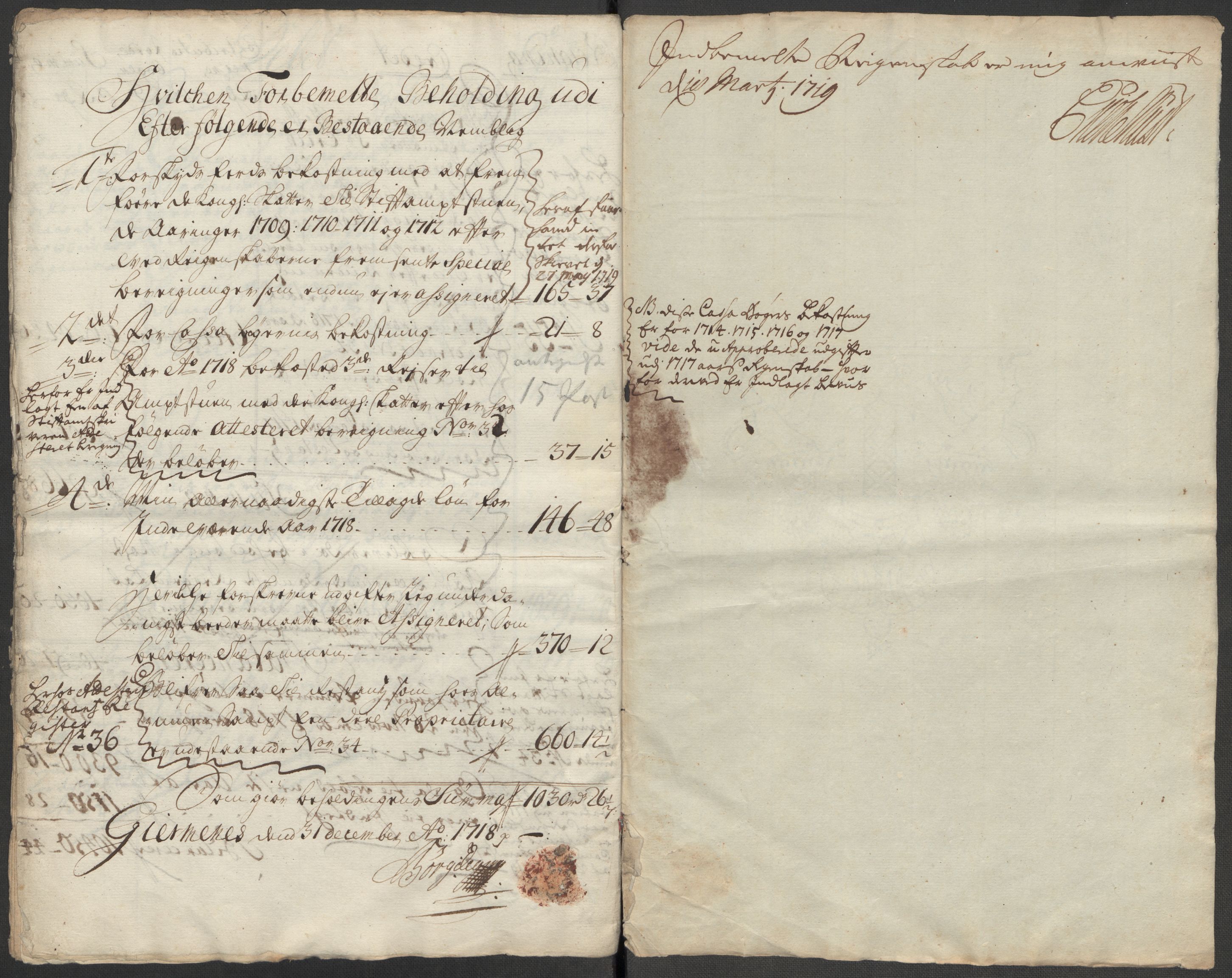 Rentekammeret inntil 1814, Reviderte regnskaper, Fogderegnskap, AV/RA-EA-4092/R55/L3665: Fogderegnskap Romsdal, 1718, p. 12