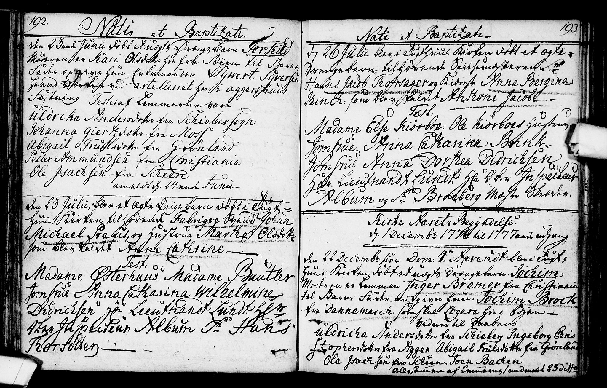 Kristiania tukthusprest Kirkebøker, SAO/A-10881/F/Fa/L0001: Parish register (official) no. 1, 1758-1828, p. 192-193