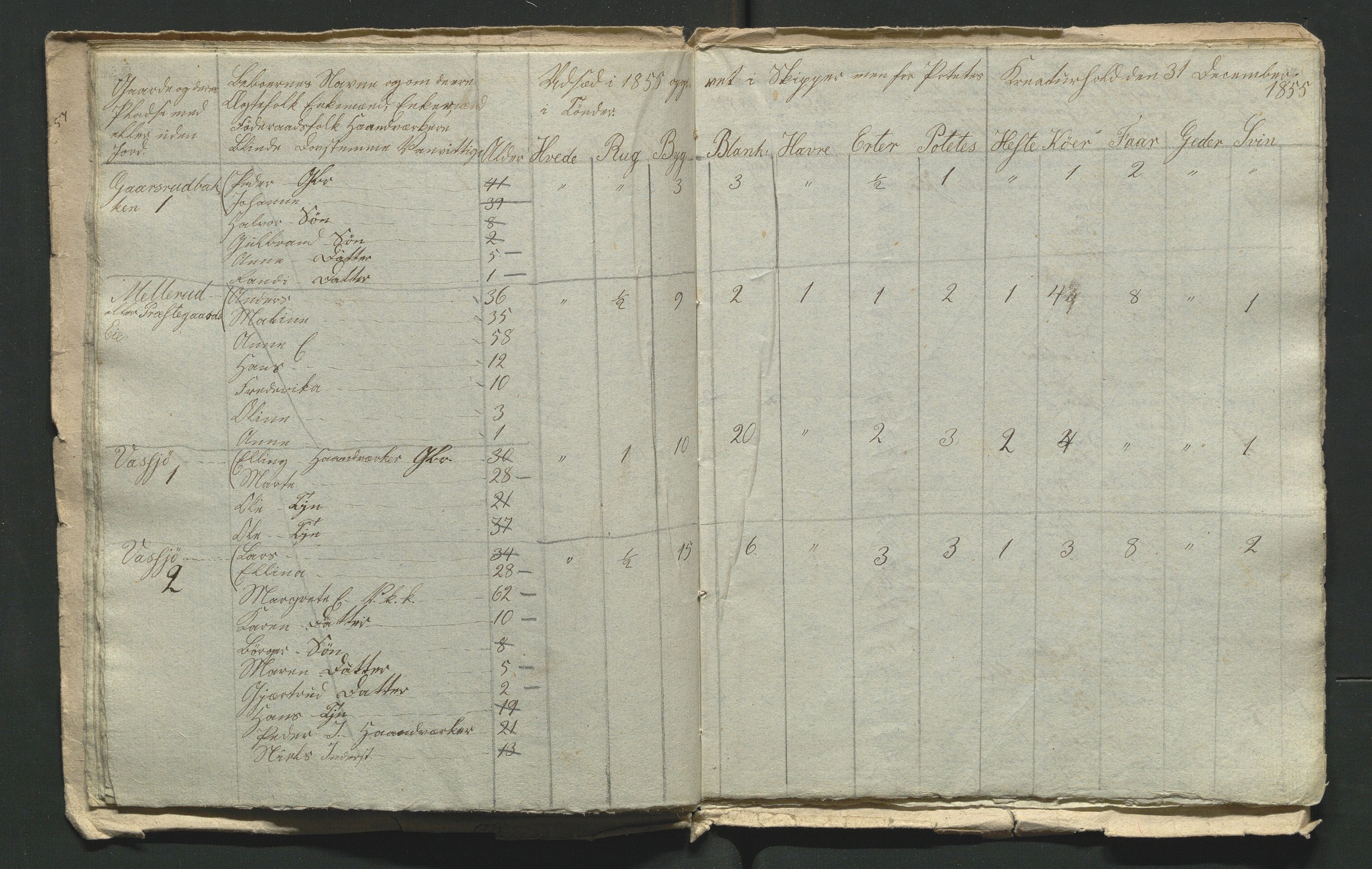 SAH, 1855 Census for Jevnaker parish, 1855, p. 10