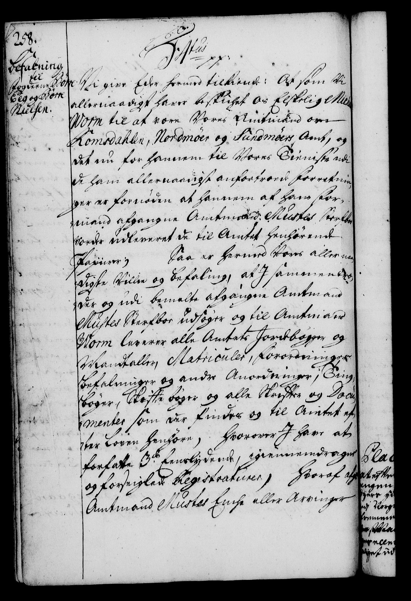 Rentekammeret, Kammerkanselliet, RA/EA-3111/G/Gg/Gga/L0003: Norsk ekspedisjonsprotokoll med register (merket RK 53.3), 1727-1734, p. 258