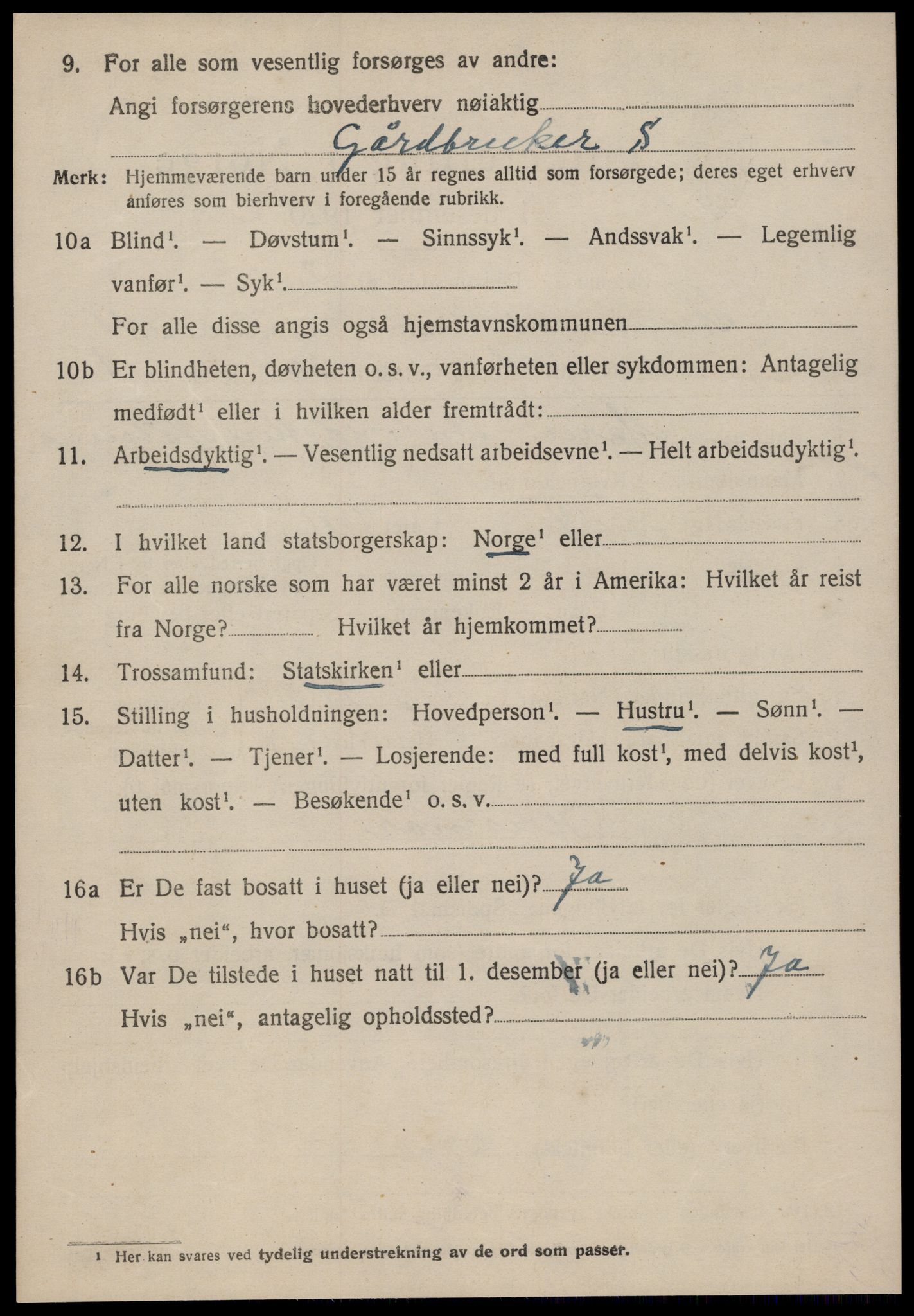 SAT, 1920 census for Straumsnes, 1920, p. 1546