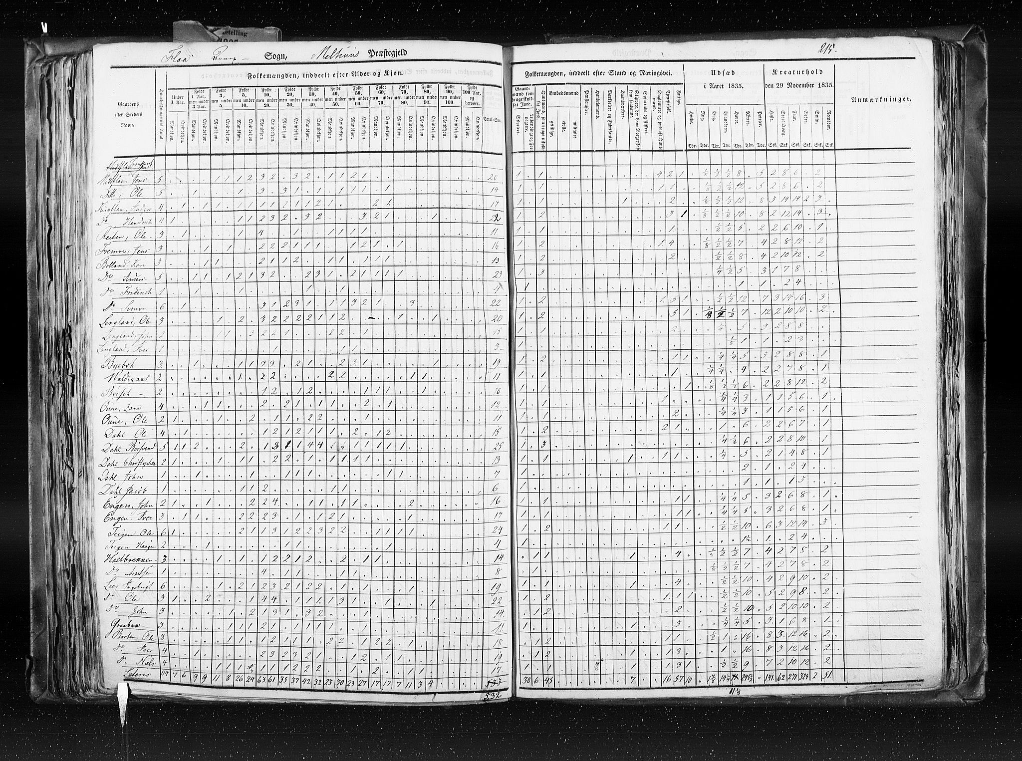 RA, Census 1835, vol. 8: Romsdal amt og Søndre Trondhjem amt, 1835, p. 215