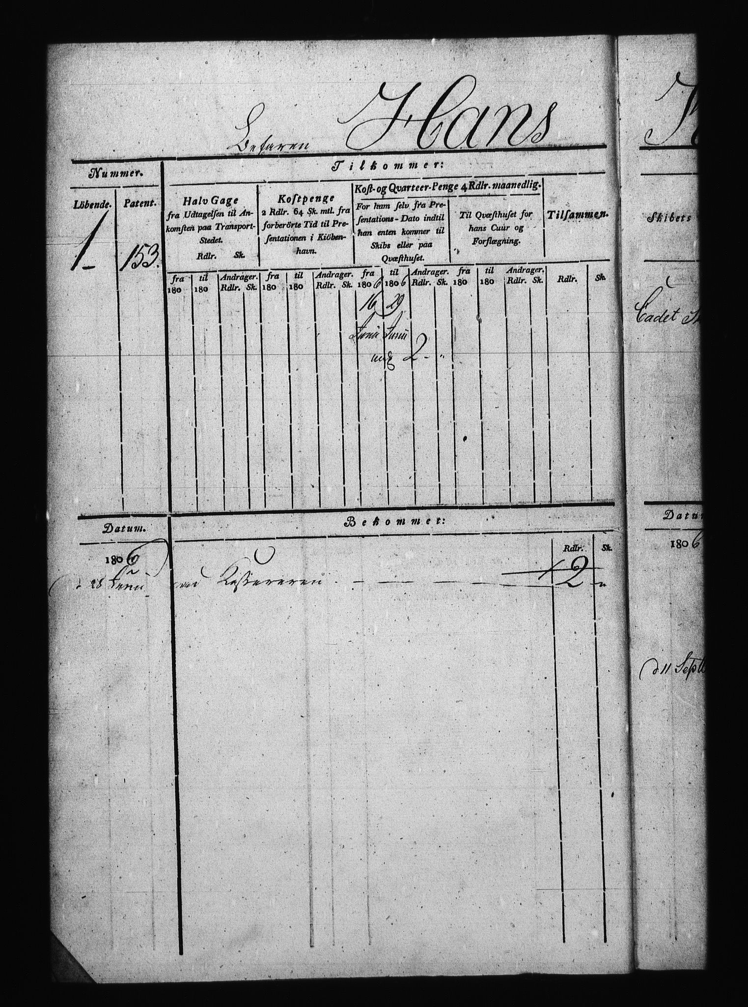 Sjøetaten, AV/RA-EA-3110/F/L0200: Fredrikshalds distrikt, bind 1, 1806