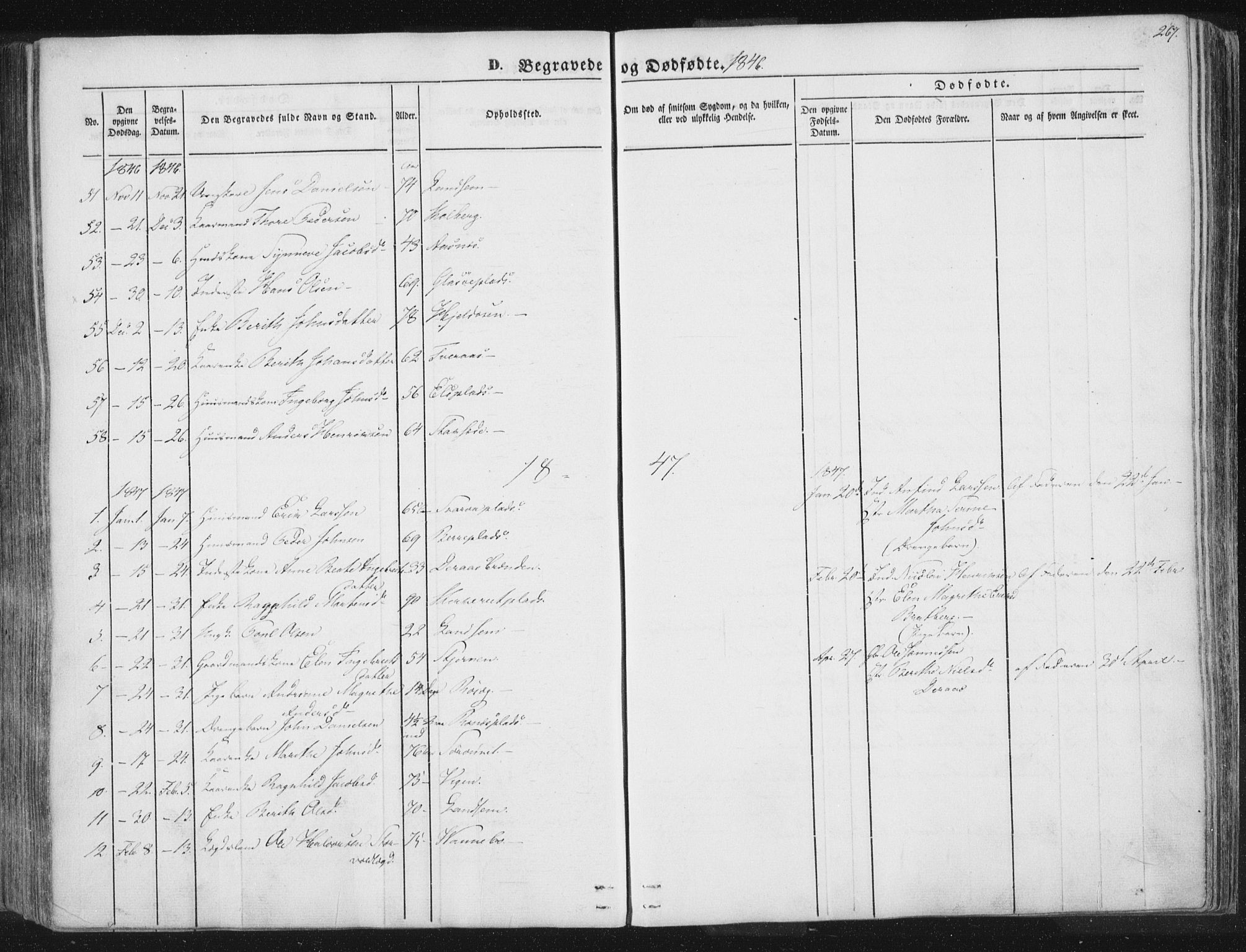 Ministerialprotokoller, klokkerbøker og fødselsregistre - Nord-Trøndelag, SAT/A-1458/741/L0392: Parish register (official) no. 741A06, 1836-1848, p. 267