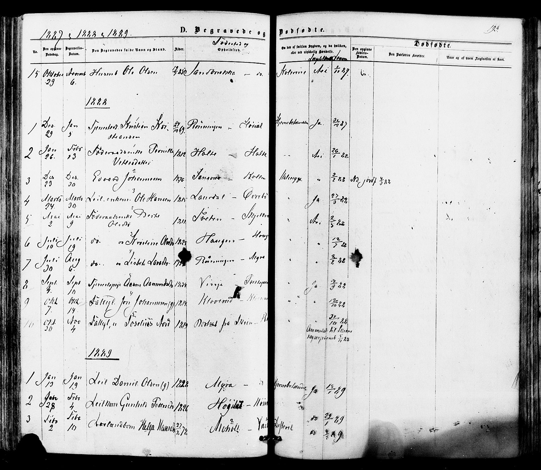 Siljan kirkebøker, SAKO/A-300/F/Fa/L0002: Parish register (official) no. 2, 1870-1895, p. 193