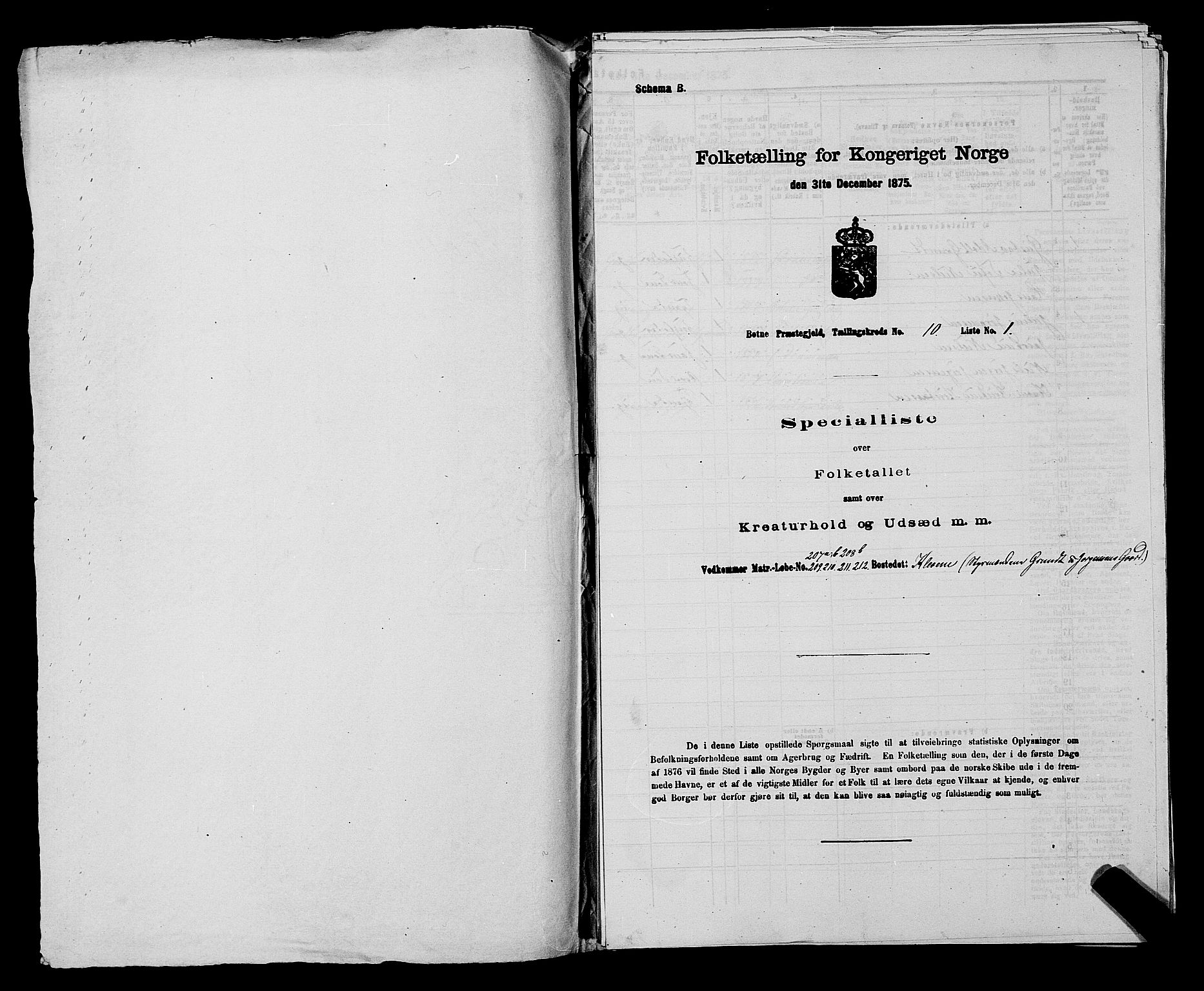 SAKO, 1875 census for 0715P Botne, 1875, p. 748