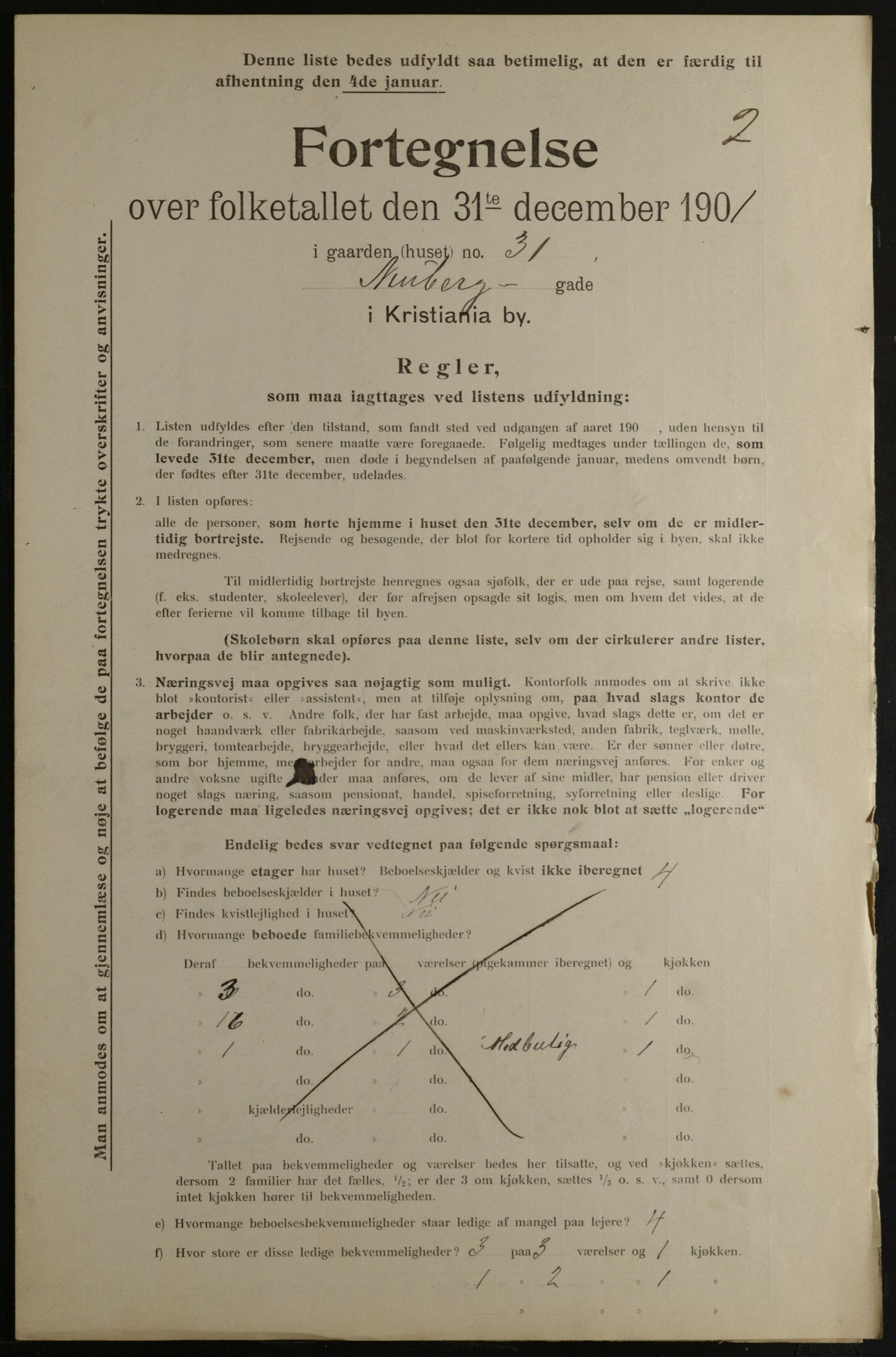 OBA, Municipal Census 1901 for Kristiania, 1901, p. 10760