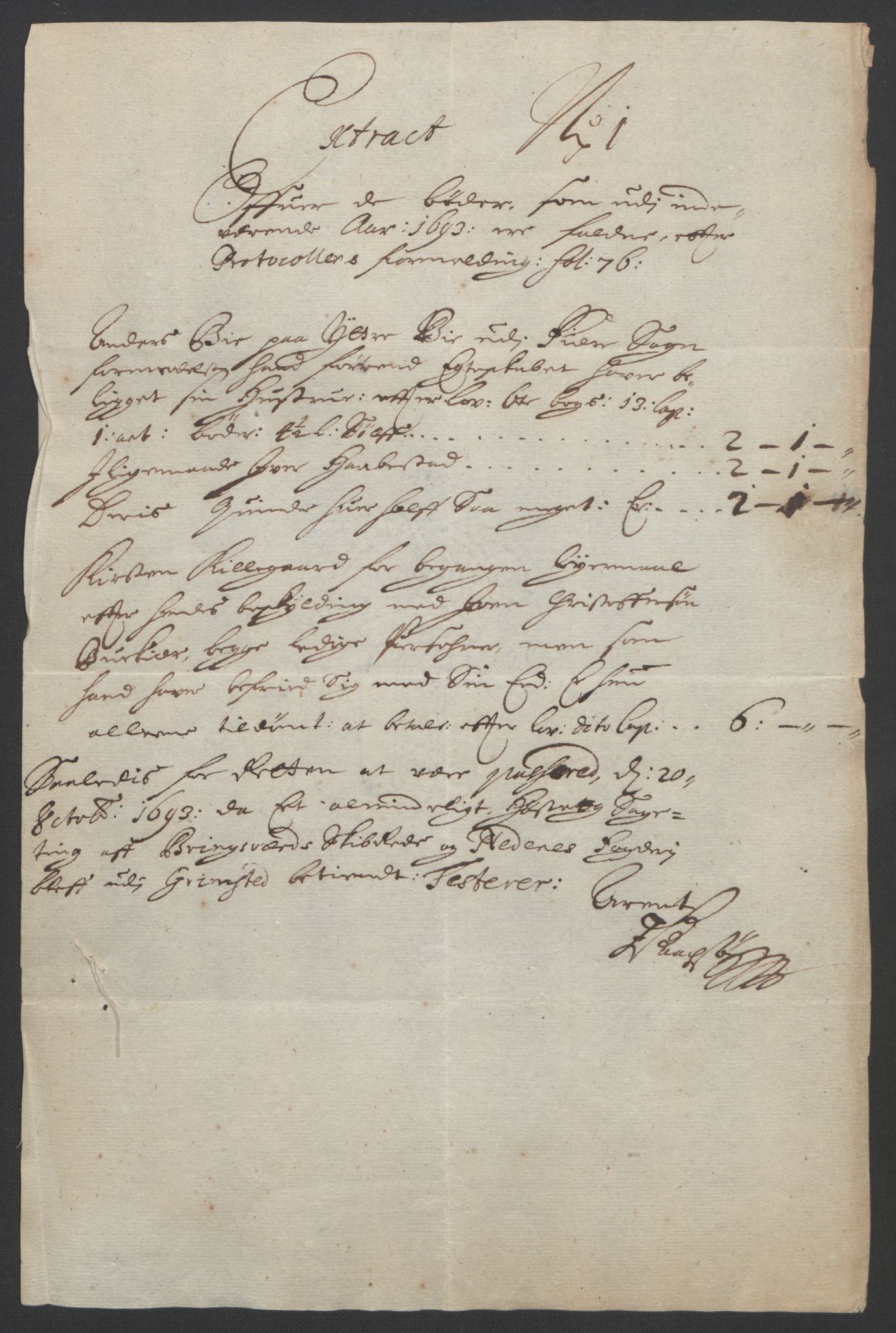 Rentekammeret inntil 1814, Reviderte regnskaper, Fogderegnskap, AV/RA-EA-4092/R39/L2312: Fogderegnskap Nedenes, 1693-1695, p. 25