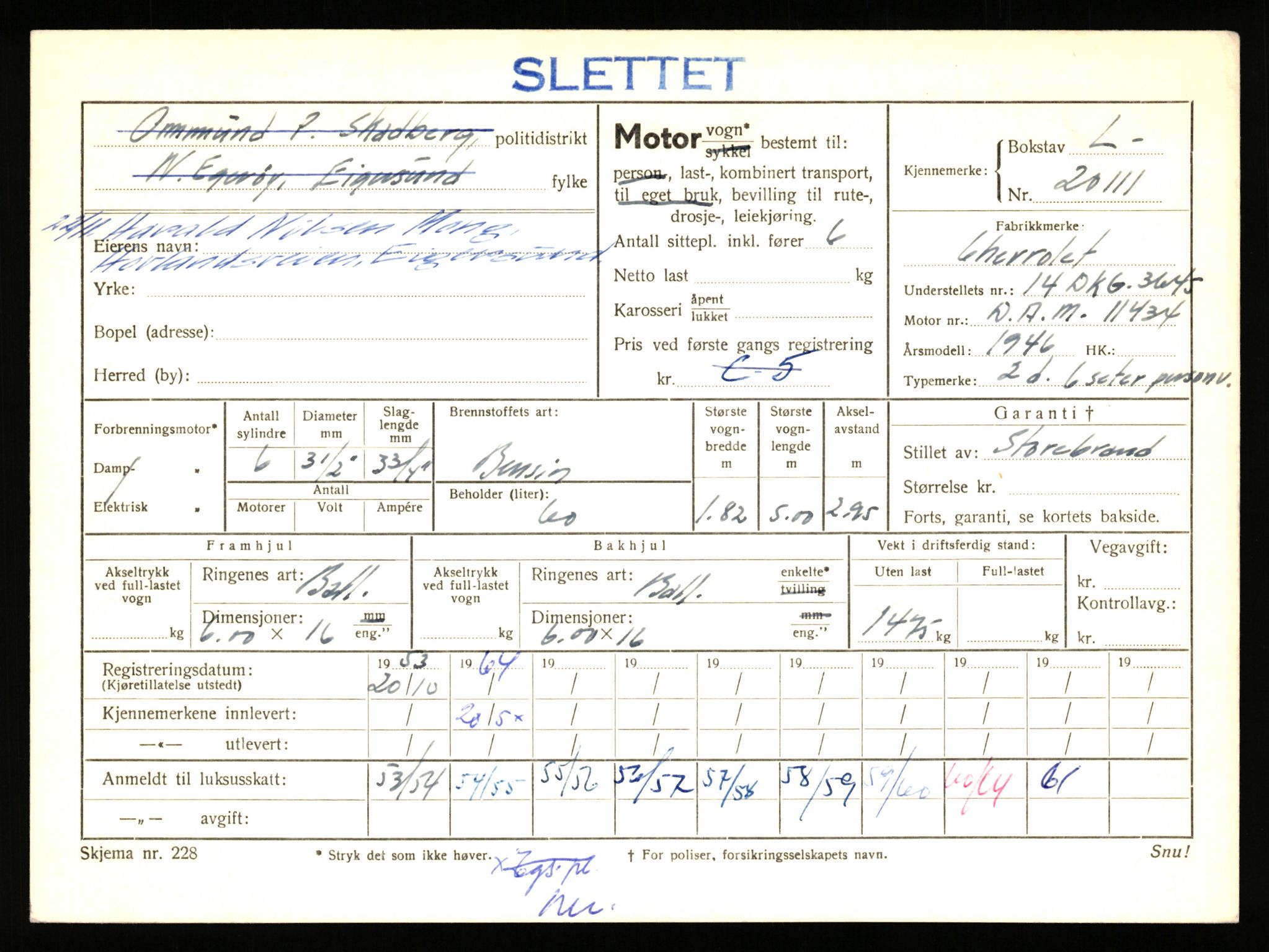 Stavanger trafikkstasjon, AV/SAST-A-101942/0/F/L0036: L-20000 - L-20499, 1930-1971, p. 505