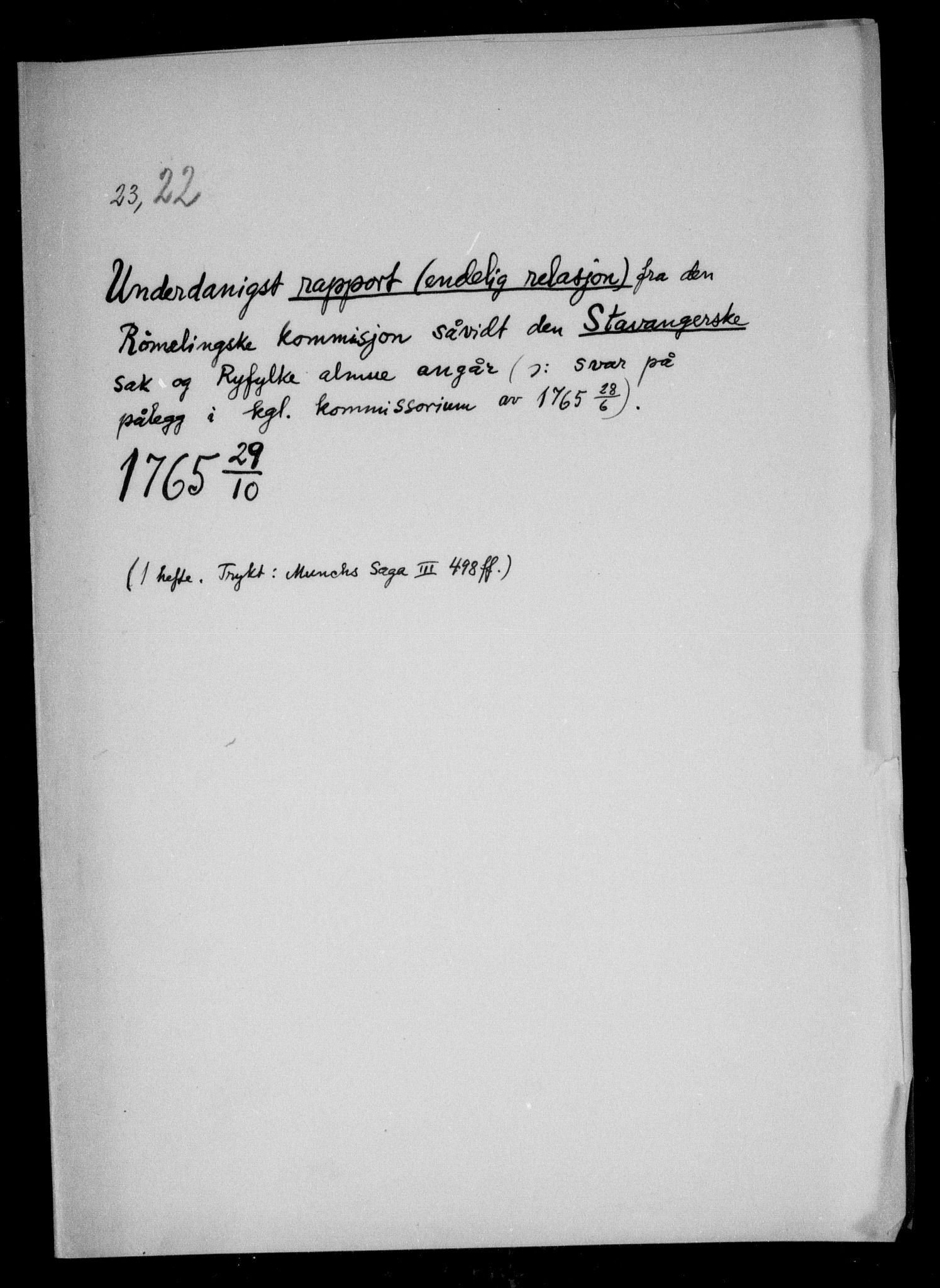 Danske Kanselli, Skapsaker, RA/EA-4061/F/L0046: Skap 11, pakke 100 I-100 II, 1765-1766, p. 281
