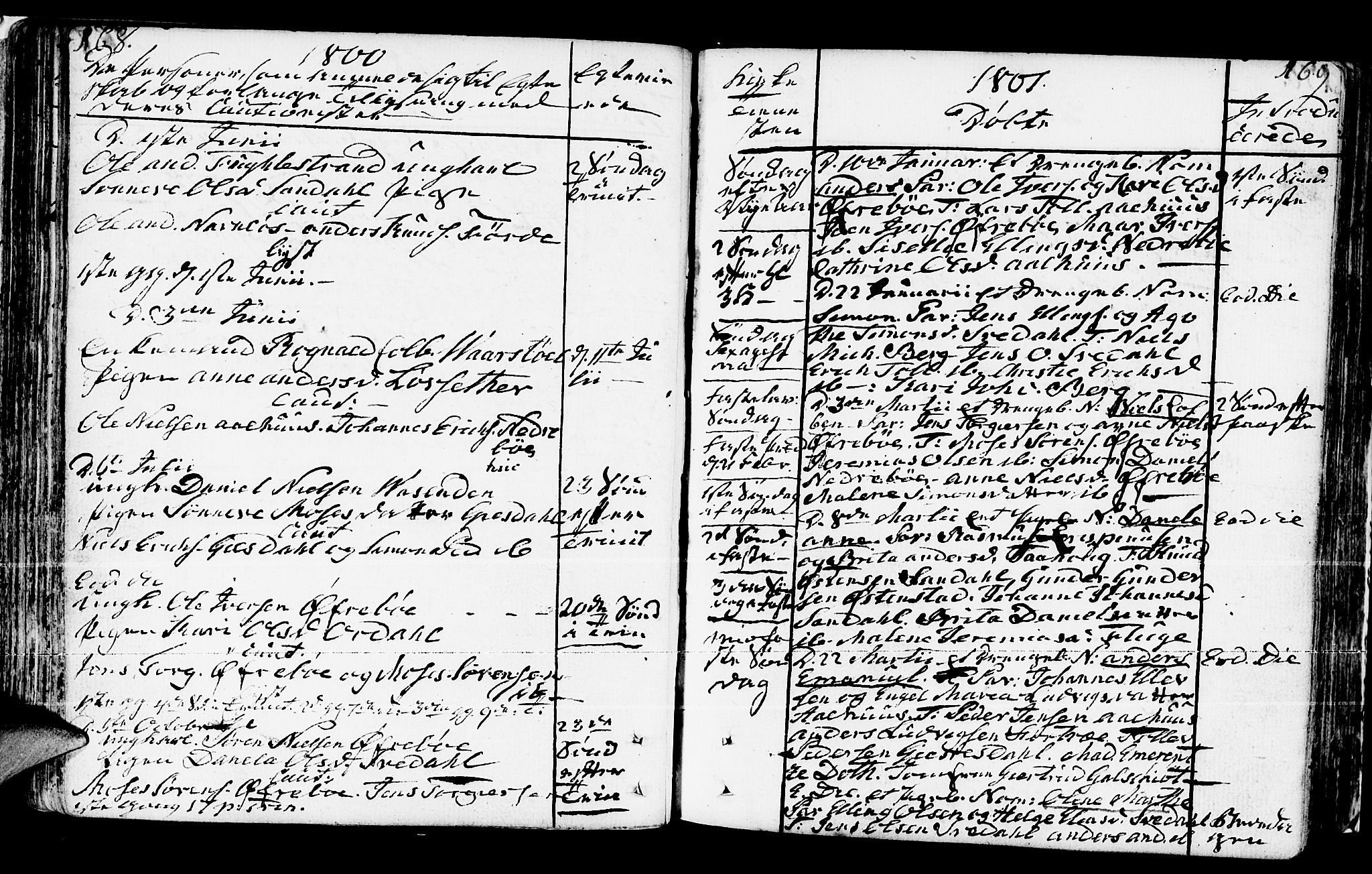 Jølster sokneprestembete, SAB/A-80701/H/Haa/Haaa/L0005: Parish register (official) no. A 5, 1790-1821, p. 168-169