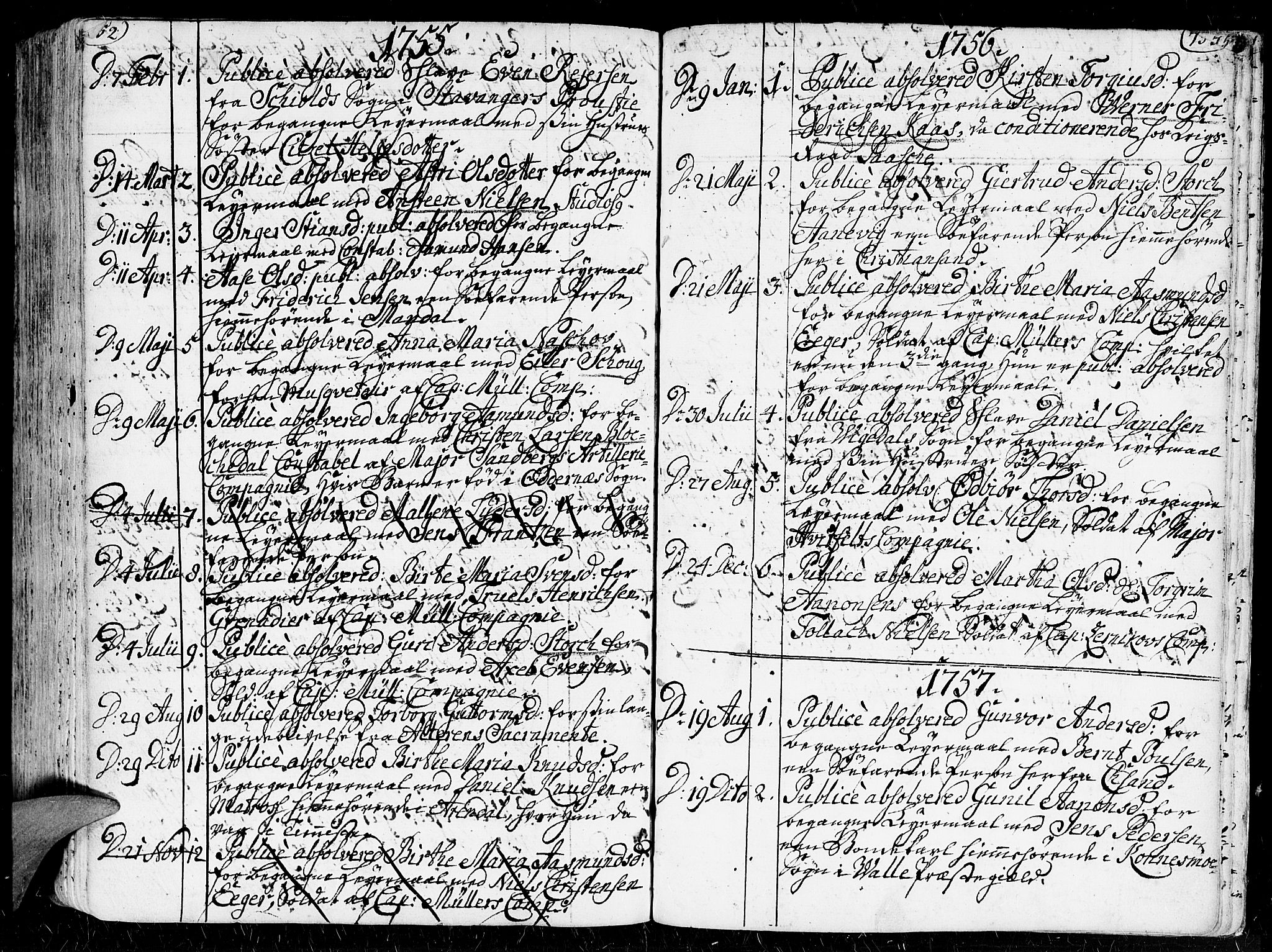 Kristiansand domprosti, AV/SAK-1112-0006/F/Fa/L0001: Parish register (official) no. A 1, 1734-1793, p. 752-753