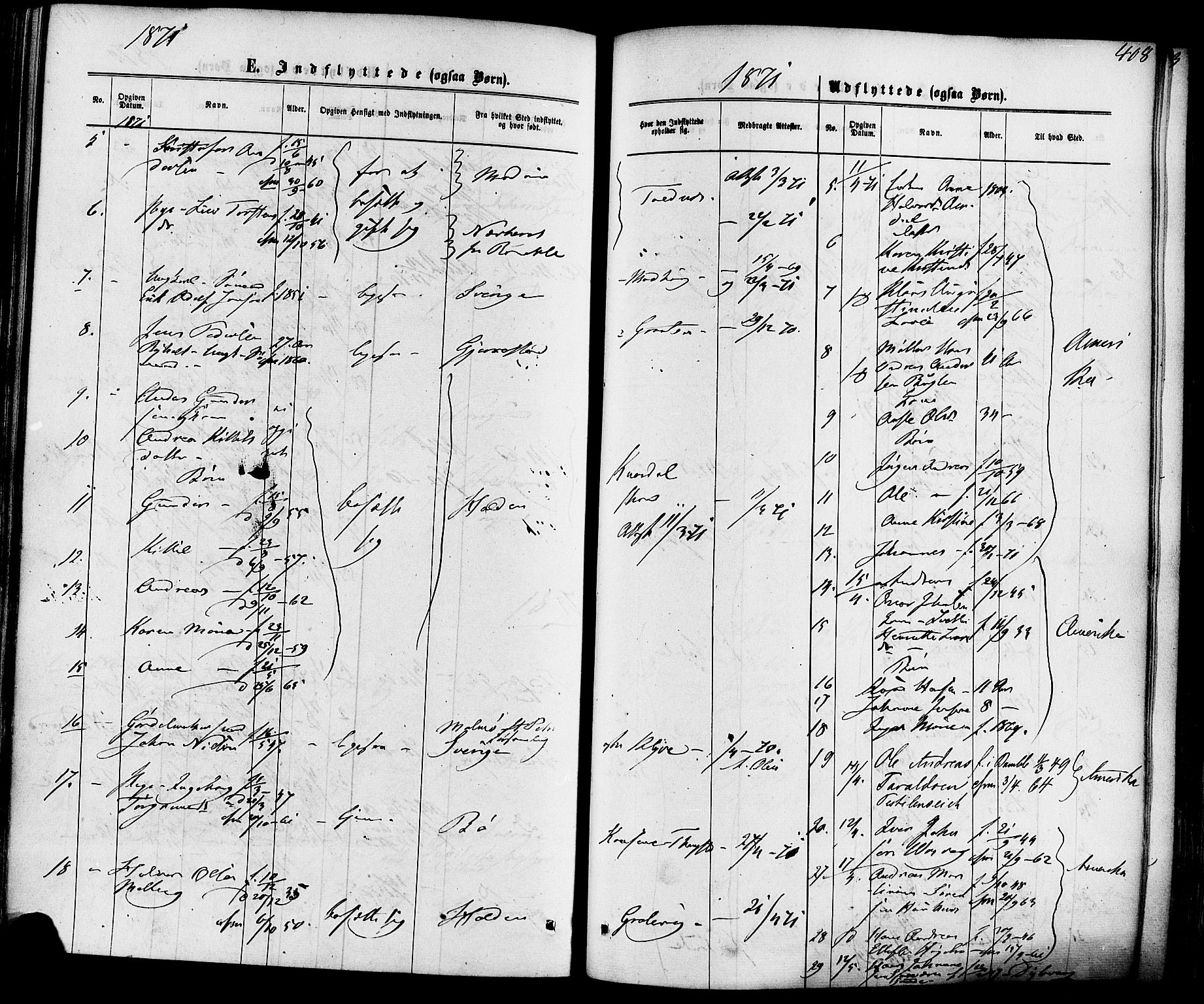 Solum kirkebøker, SAKO/A-306/F/Fa/L0008: Parish register (official) no. I 8, 1865-1876, p. 408