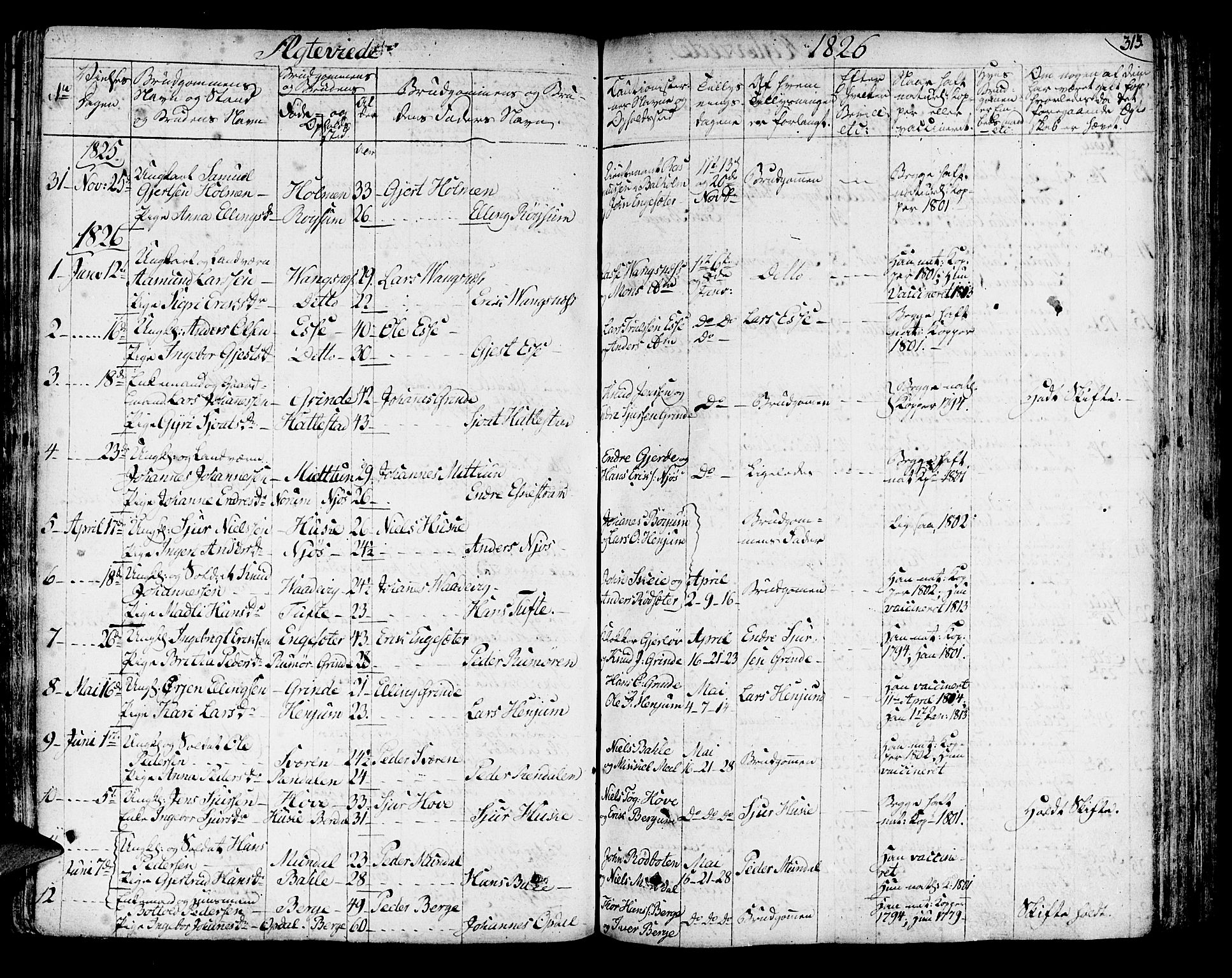 Leikanger sokneprestembete, AV/SAB-A-81001/H/Haa/Haaa/L0006: Parish register (official) no. A 6, 1810-1838, p. 313