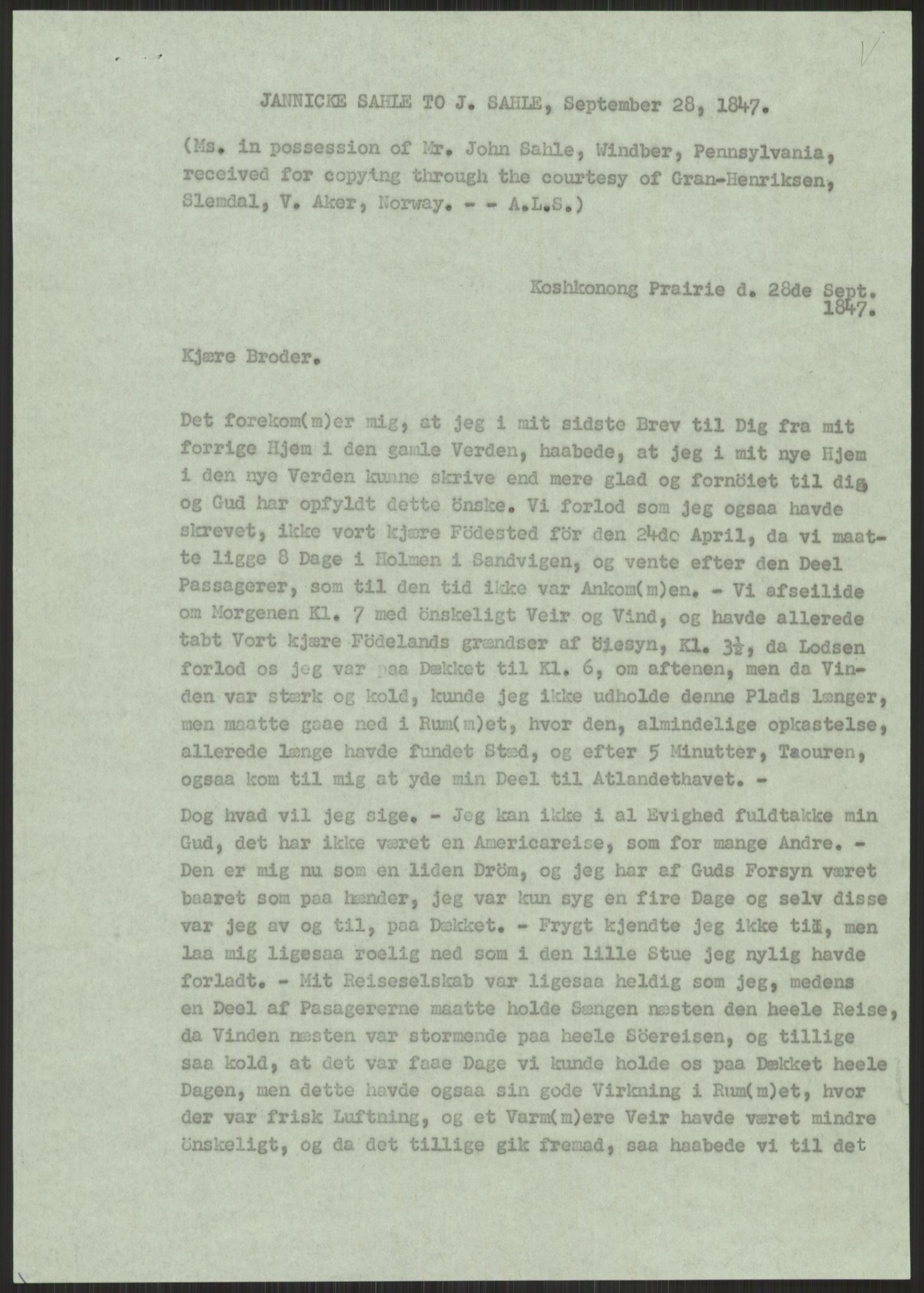 Samlinger til kildeutgivelse, Amerikabrevene, AV/RA-EA-4057/F/L0032: Innlån fra Hordaland: Nesheim - Øverland, 1838-1914, p. 953