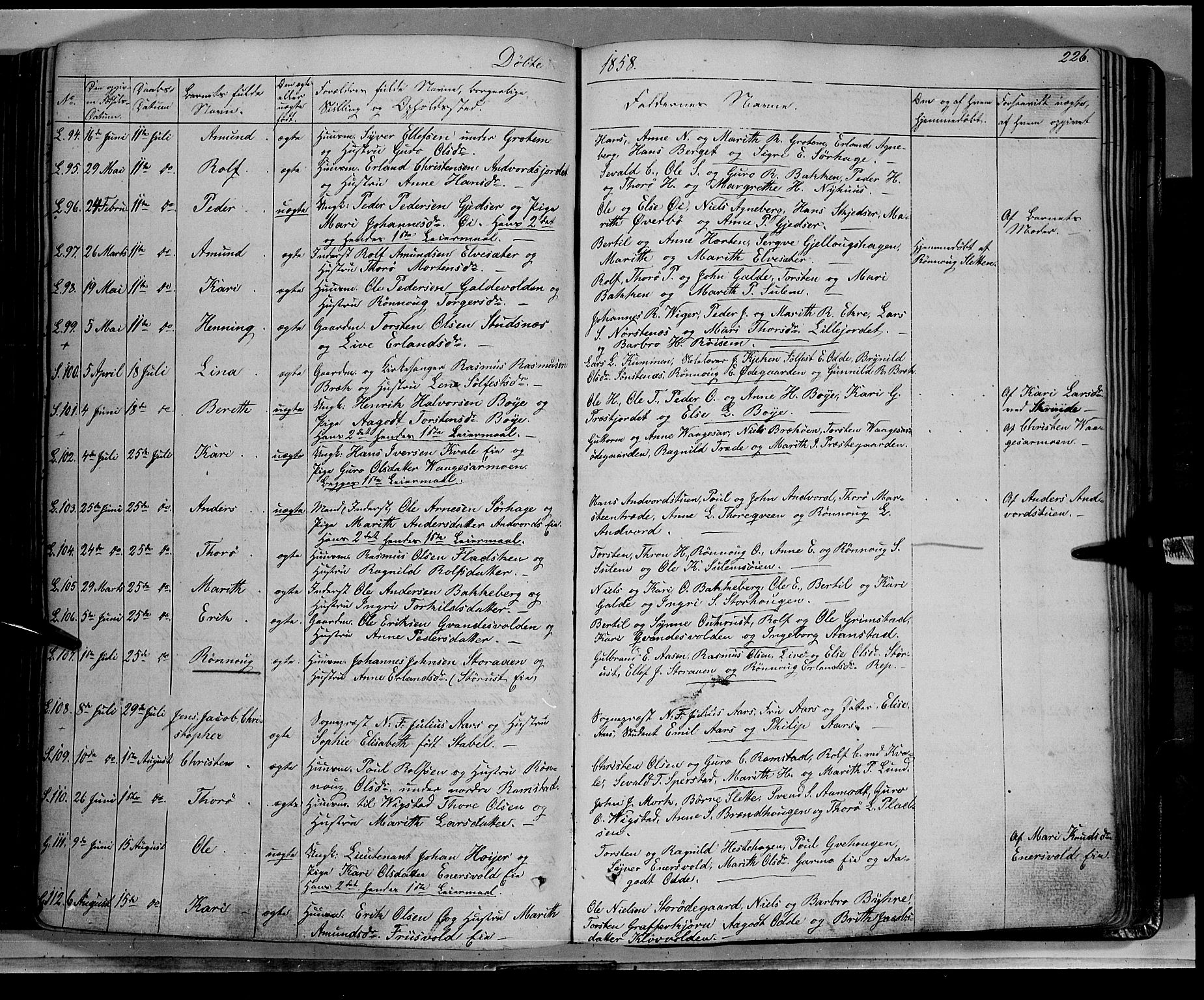 Lom prestekontor, SAH/PREST-070/K/L0006: Parish register (official) no. 6A, 1837-1863, p. 226