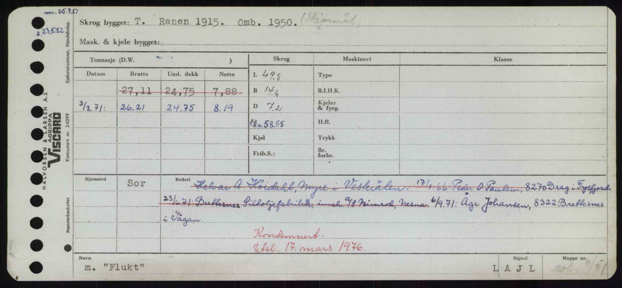 Sjøfartsdirektoratet med forløpere, Skipsmålingen, AV/RA-S-1627/H/Hd/L0011: Fartøy, Fla-Får, p. 69