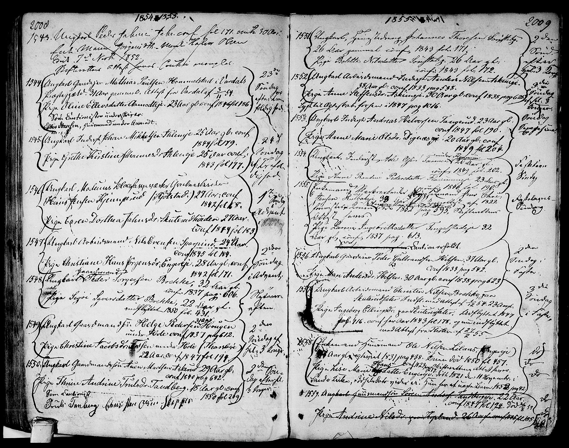 Modum kirkebøker, AV/SAKO-A-234/F/Fa/L0003: Parish register (official) no. 3, 1783-1819, p. 2008-2009