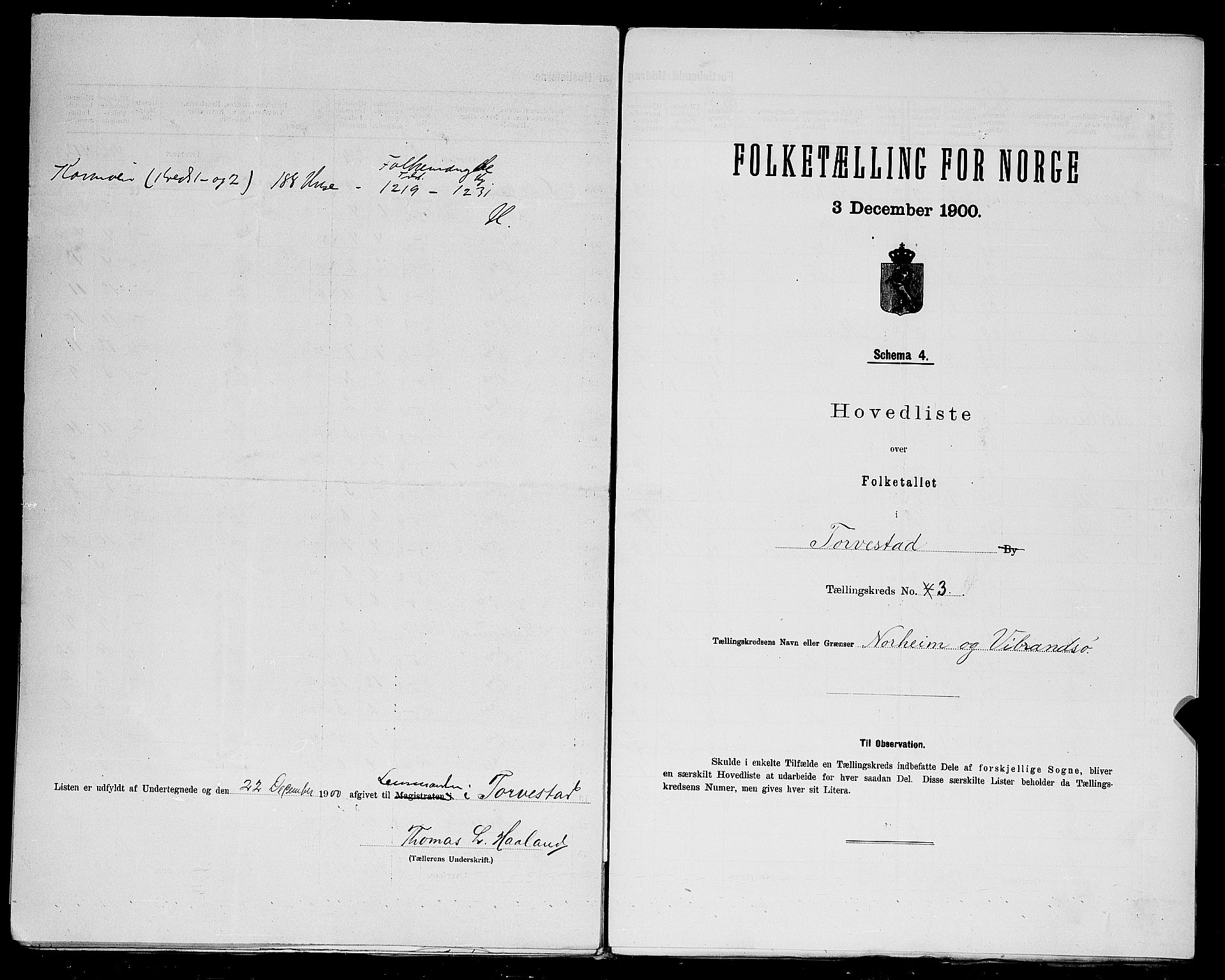 SAST, 1900 census for Torvastad, 1900, p. 17