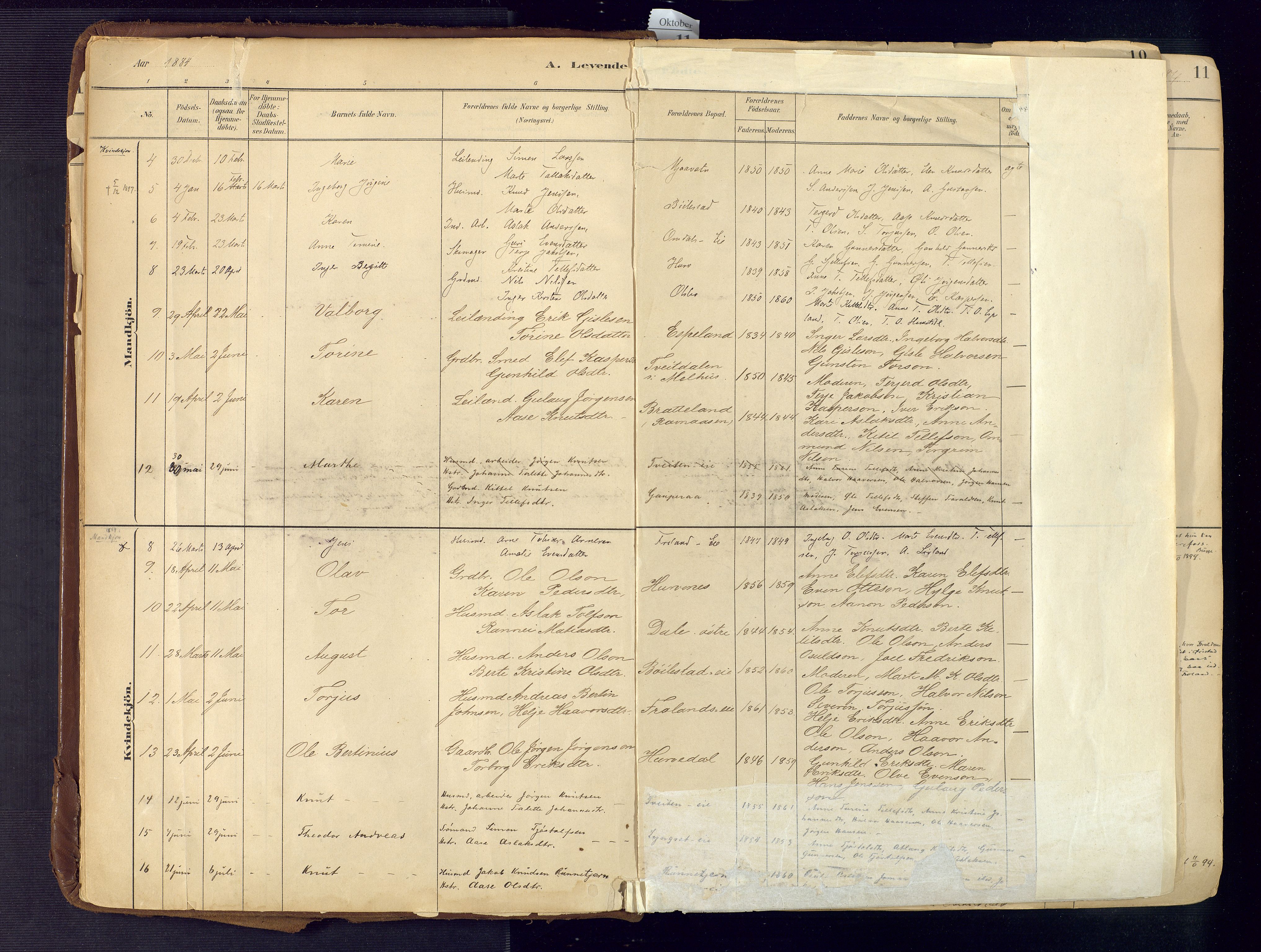 Froland sokneprestkontor, SAK/1111-0013/F/Fa/L0005: Parish register (official) no. A 5, 1882-1921, p. 9