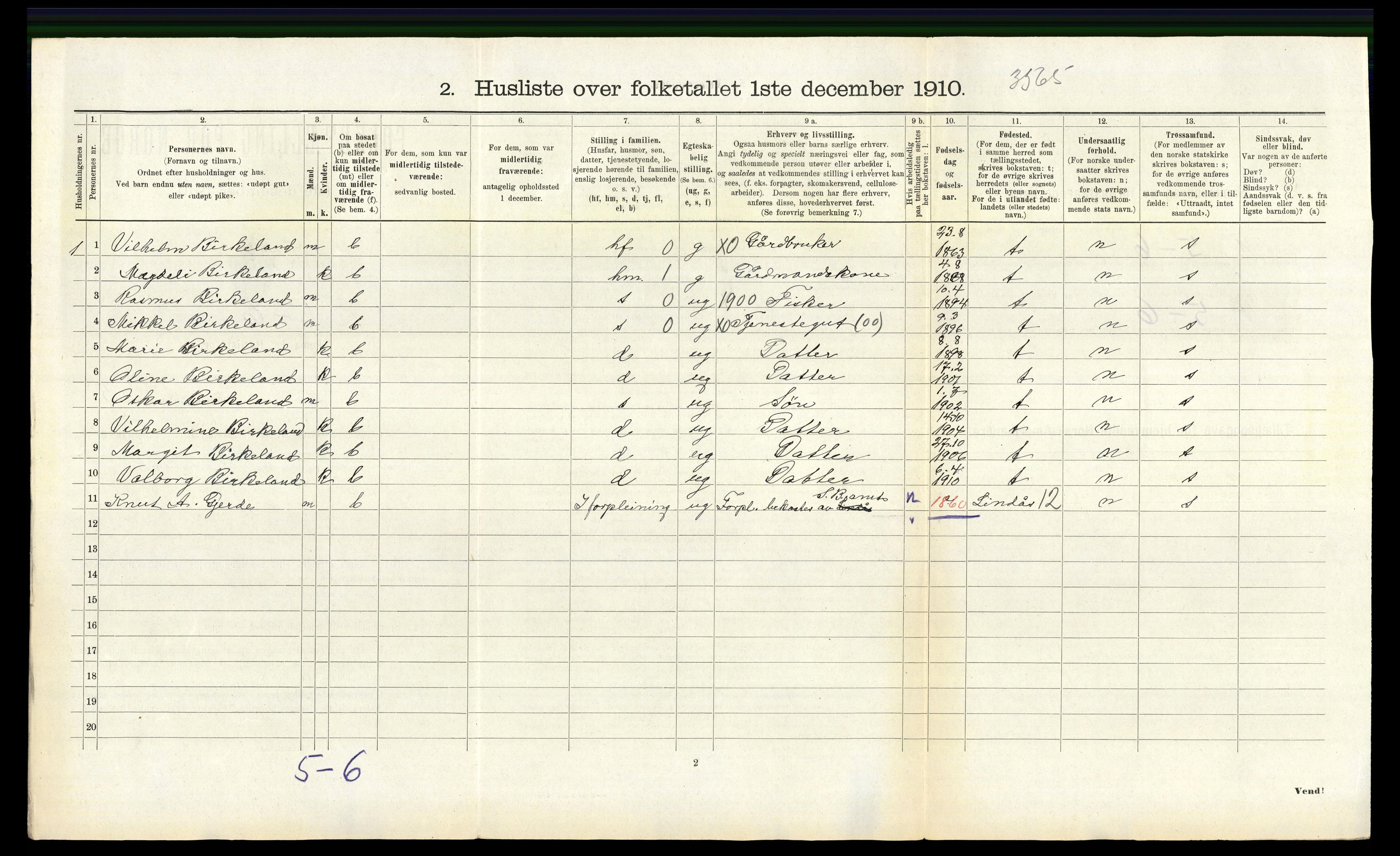 RA, 1910 census for Manger, 1910, p. 694