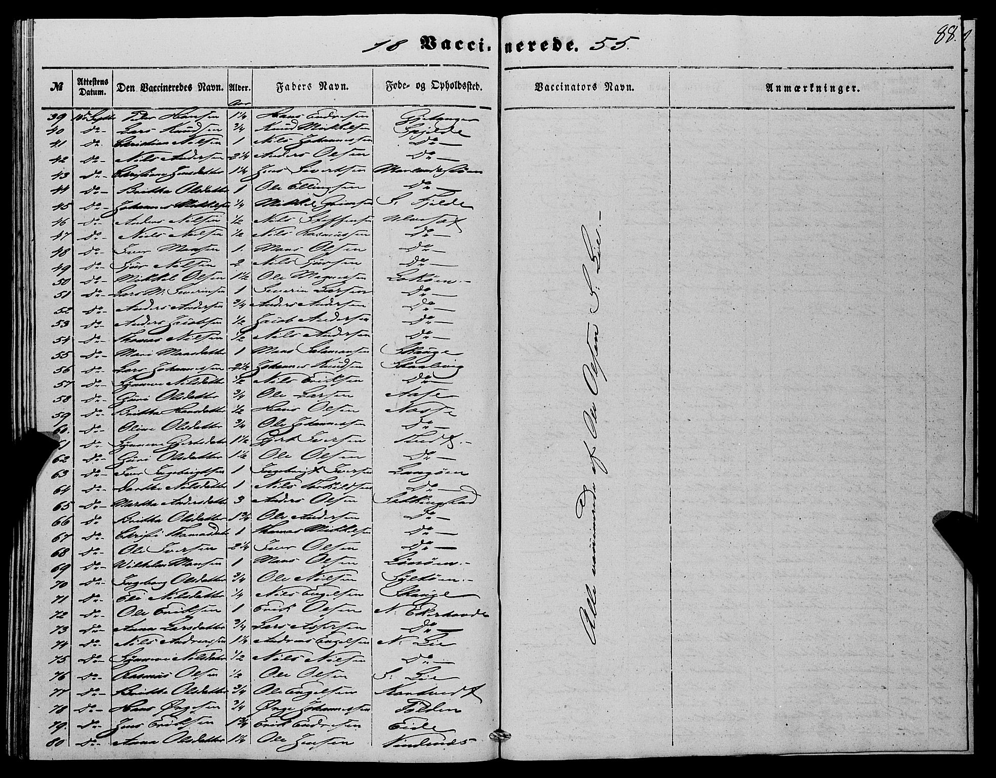 Fjell sokneprestembete, SAB/A-75301/H/Haa: Parish register (official) no. A 4, 1851-1870, p. 88