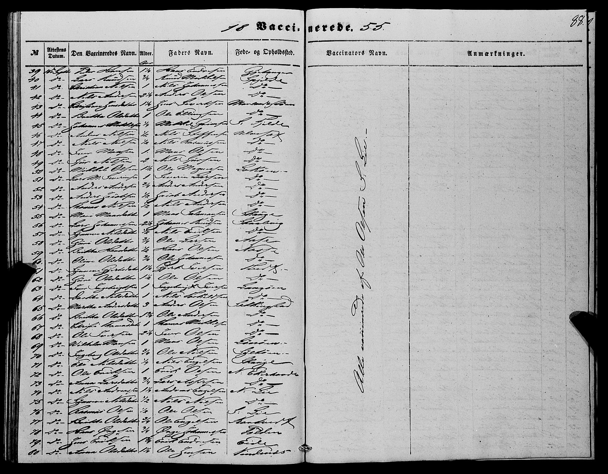 Fjell sokneprestembete, AV/SAB-A-75301/H/Haa: Parish register (official) no. A 4, 1851-1870, p. 88