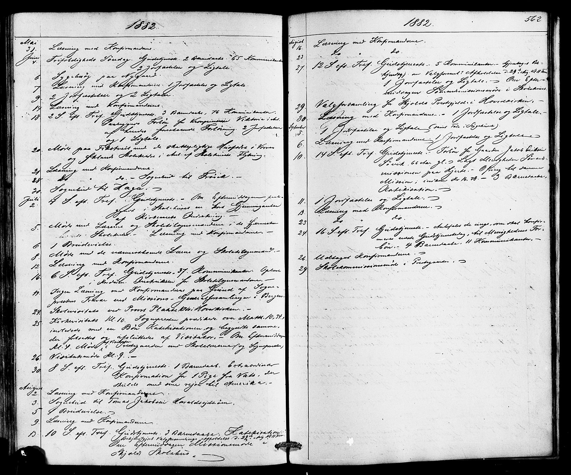 Skjold sokneprestkontor, AV/SAST-A-101847/H/Ha/Haa/L0008: Parish register (official) no. A 8, 1856-1882, p. 562