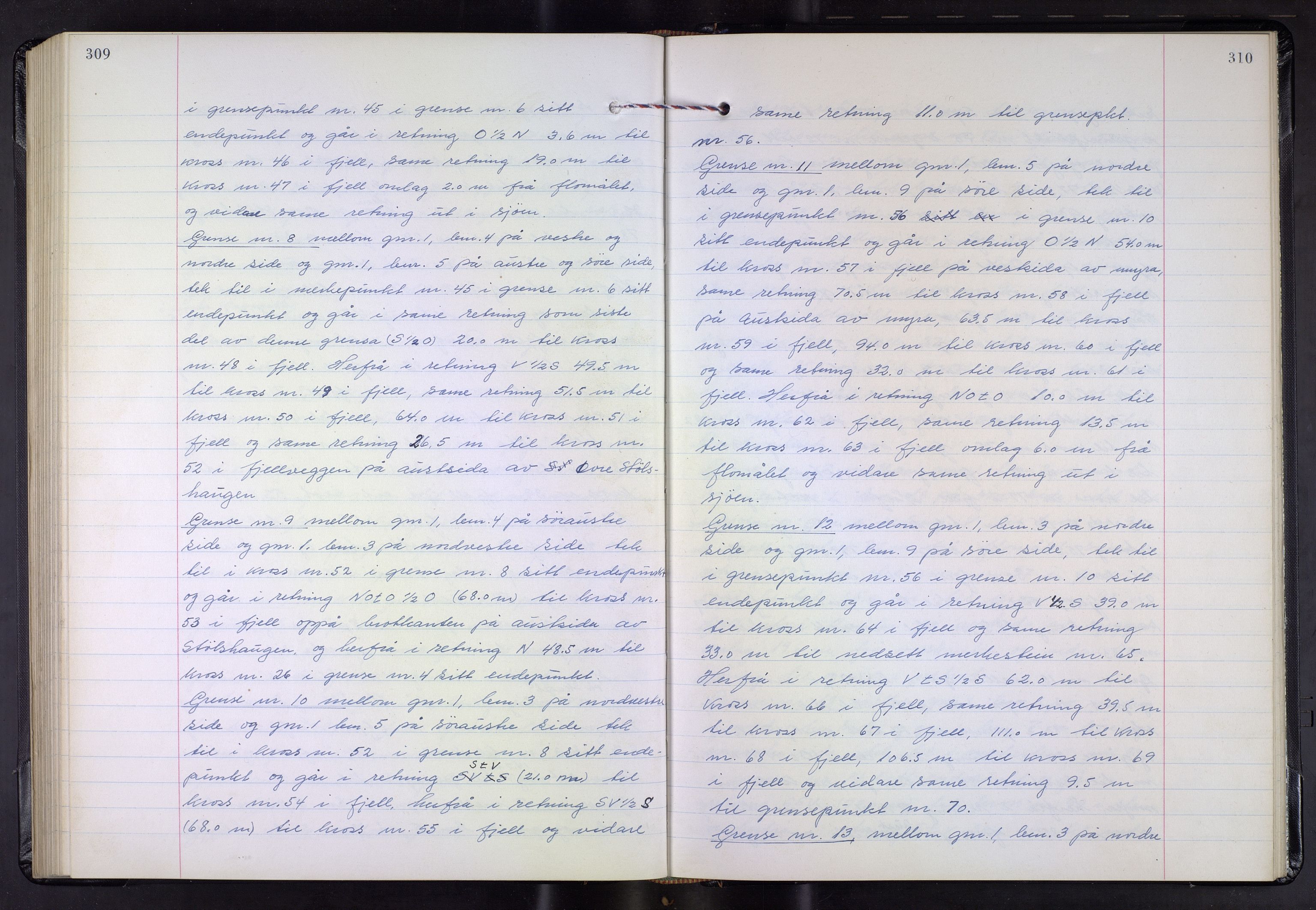 Hordaland jordskiftedøme - III Midhordland jordskiftedistrikt, AV/SAB-A-7001/A/Aa/L0037: Forhandlingsprotokoll, 1965-1970, p. 309-310