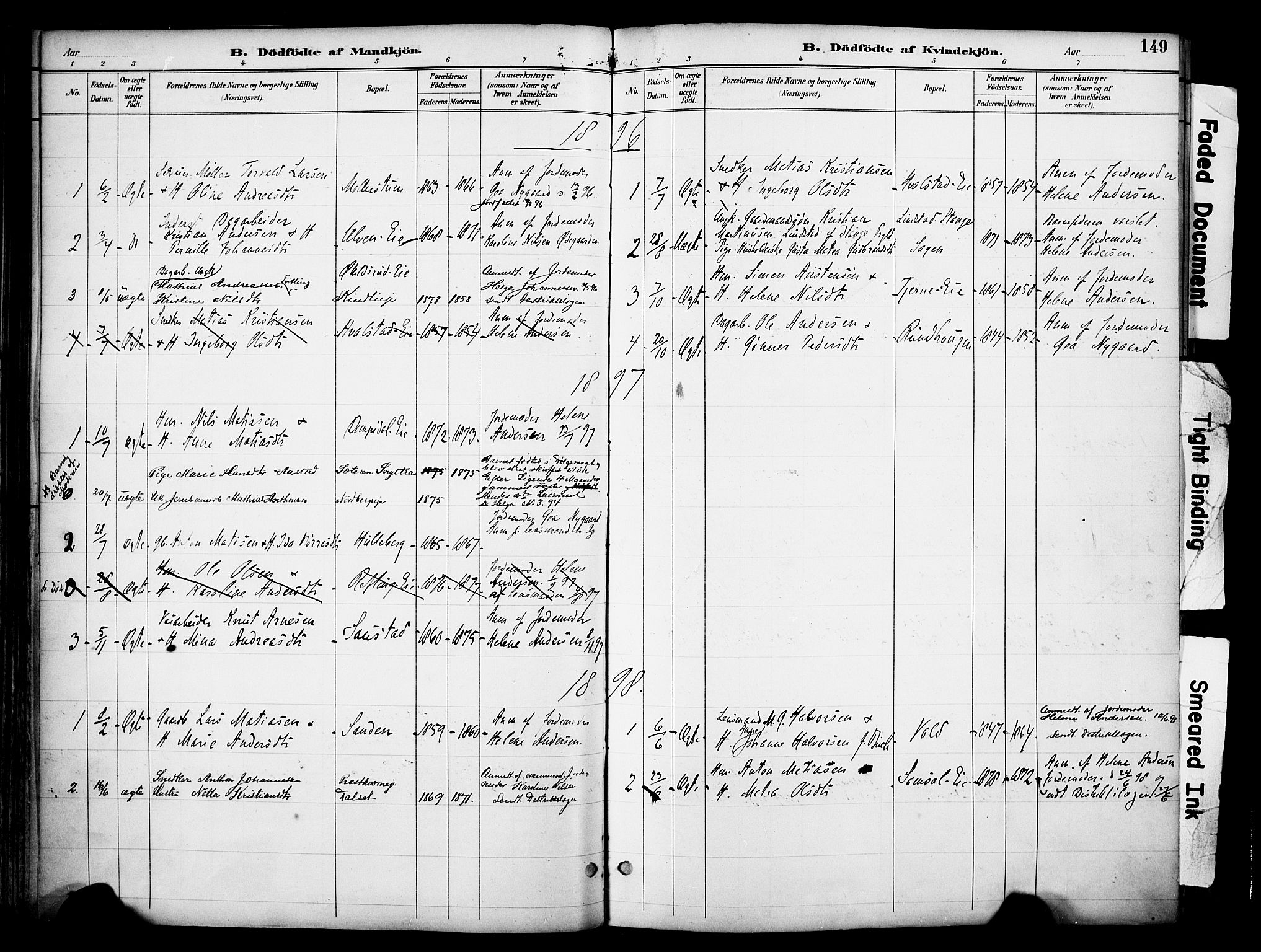 Ringsaker prestekontor, AV/SAH-PREST-014/K/Ka/L0017: Parish register (official) no. 17, 1891-1902, p. 149