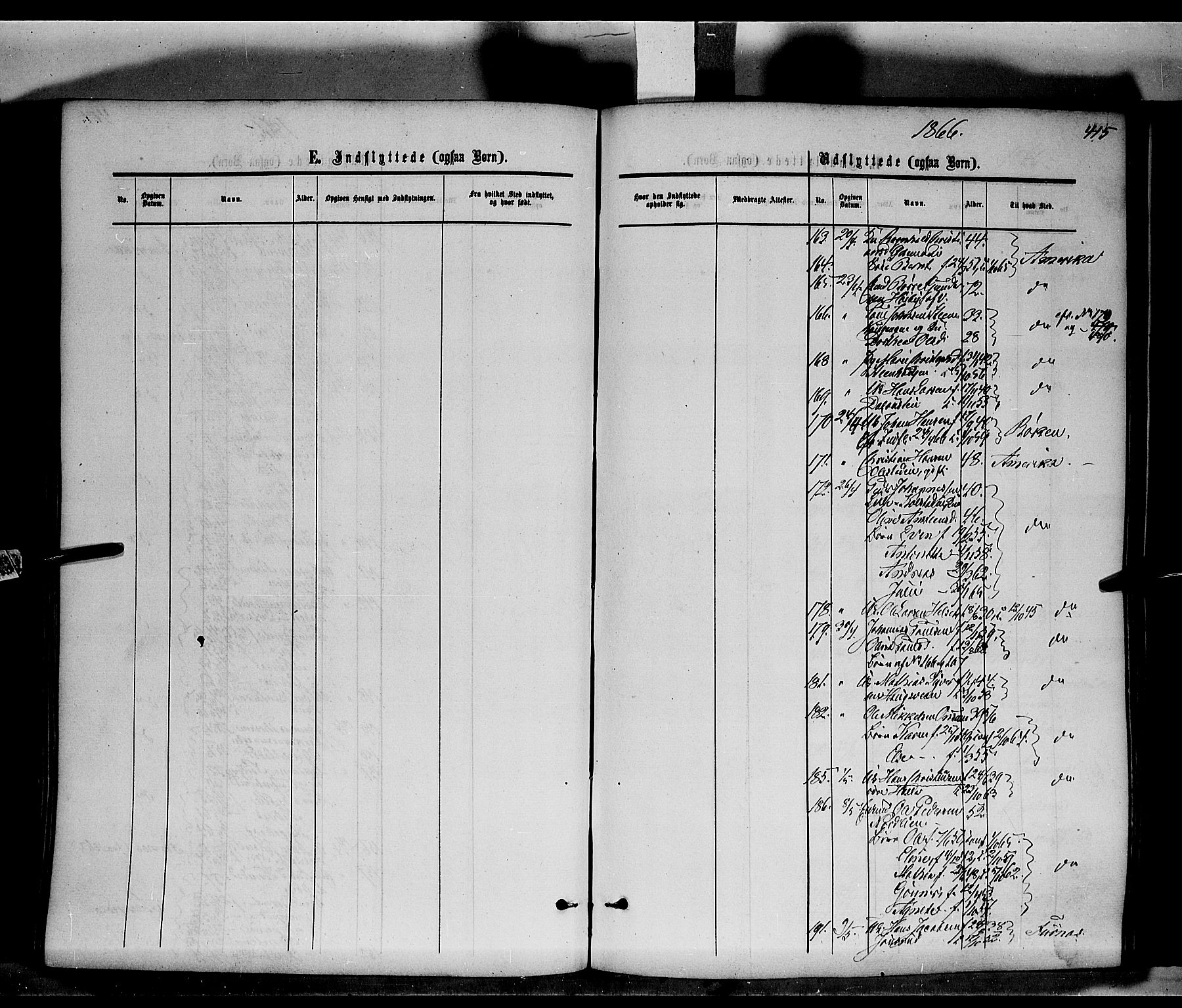 Ringsaker prestekontor, SAH/PREST-014/K/Ka/L0010: Parish register (official) no. 10, 1861-1869, p. 415