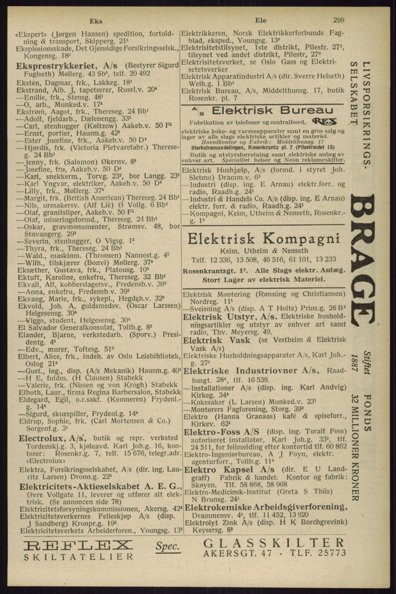 Kristiania/Oslo adressebok, PUBL/-, 1929, p. 299