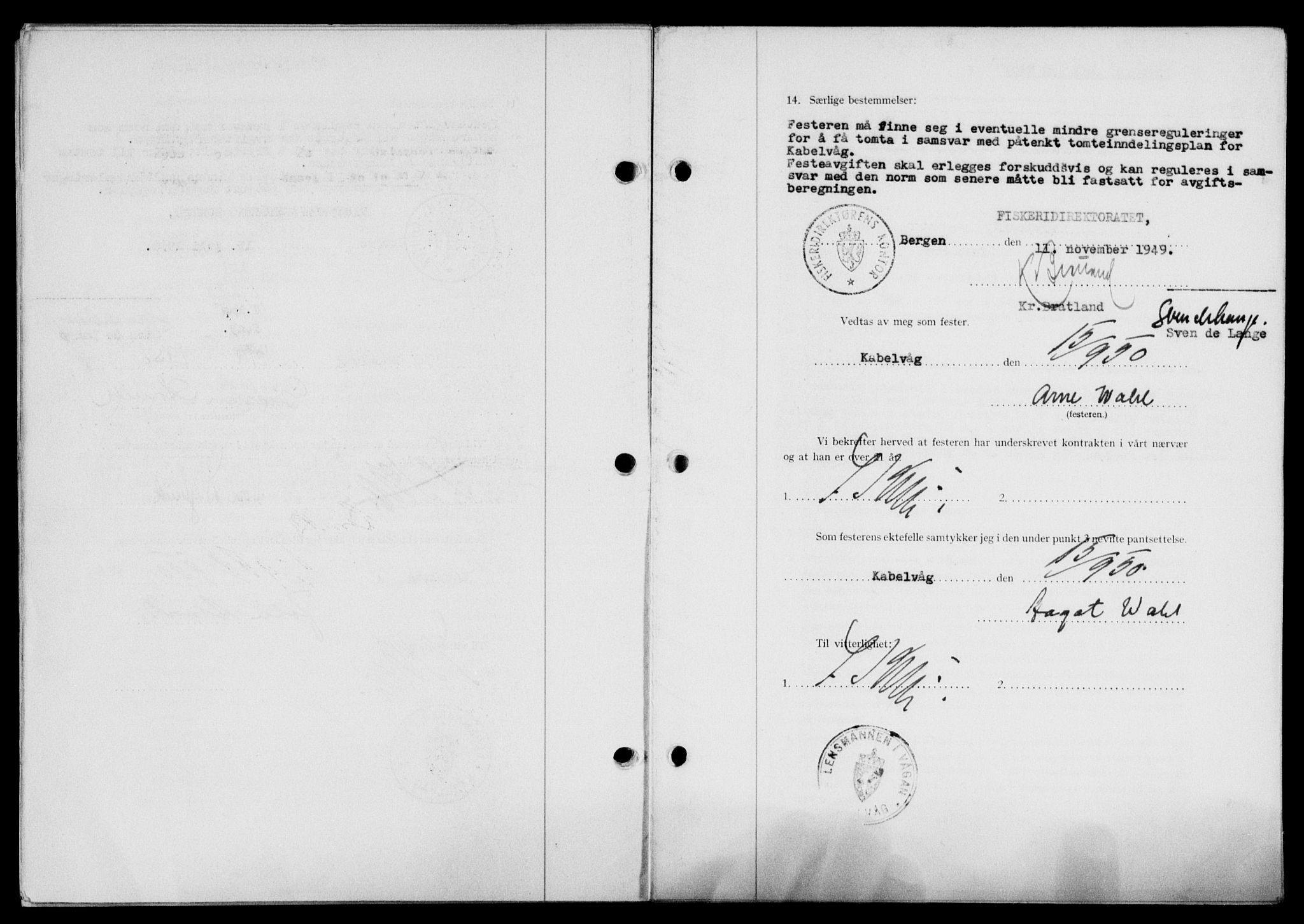 Lofoten sorenskriveri, SAT/A-0017/1/2/2C/L0024a: Mortgage book no. 24a, 1950-1950, Diary no: : 2589/1950