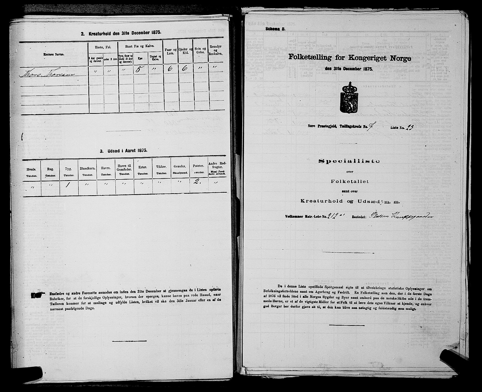 SAKO, 1875 census for 0633P Nore, 1875, p. 941