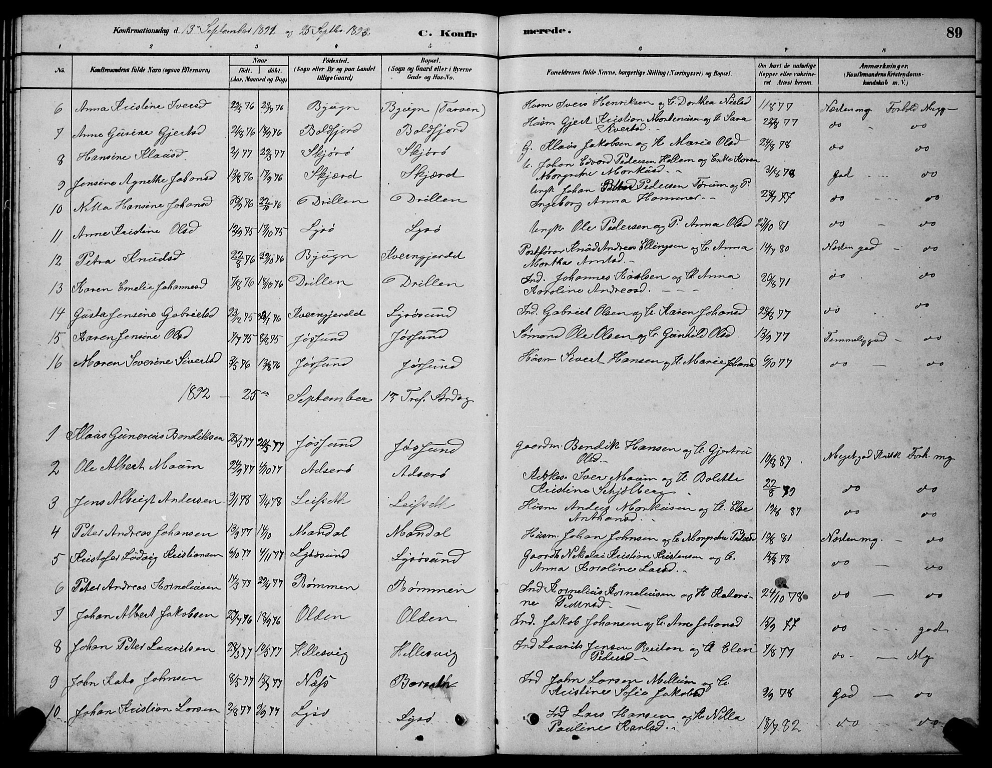 Ministerialprotokoller, klokkerbøker og fødselsregistre - Sør-Trøndelag, SAT/A-1456/654/L0665: Parish register (copy) no. 654C01, 1879-1901, p. 89
