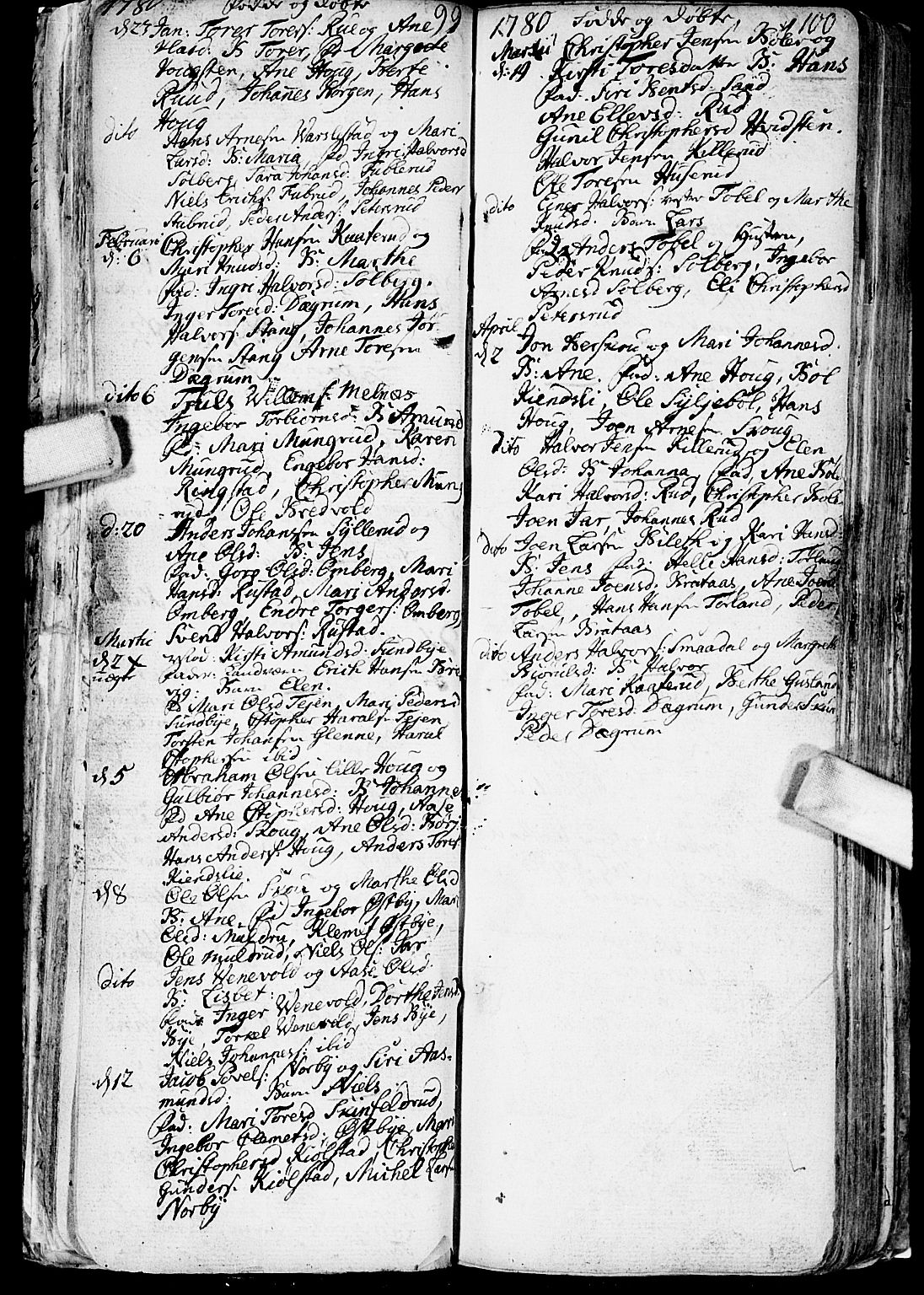 Enebakk prestekontor Kirkebøker, AV/SAO-A-10171c/F/Fa/L0002: Parish register (official) no. I 2, 1755-1806, p. 99-100