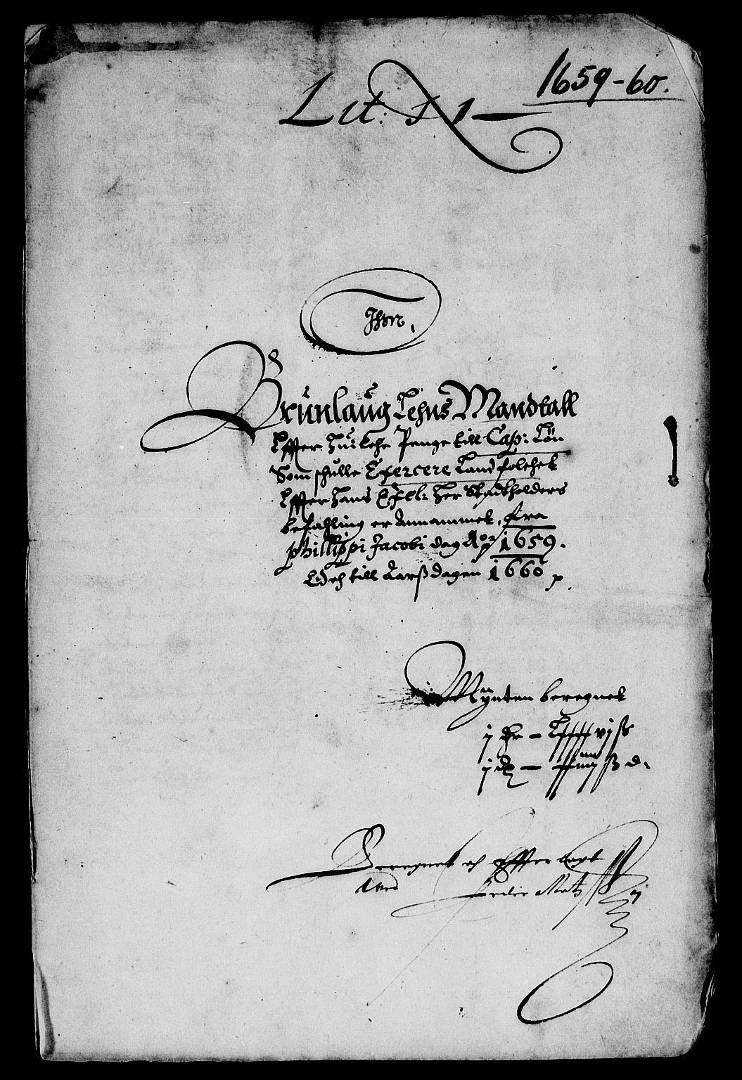 Rentekammeret inntil 1814, Reviderte regnskaper, Lensregnskaper, AV/RA-EA-5023/R/Rb/Rbl/L0012: Brunla len, 1658-1660