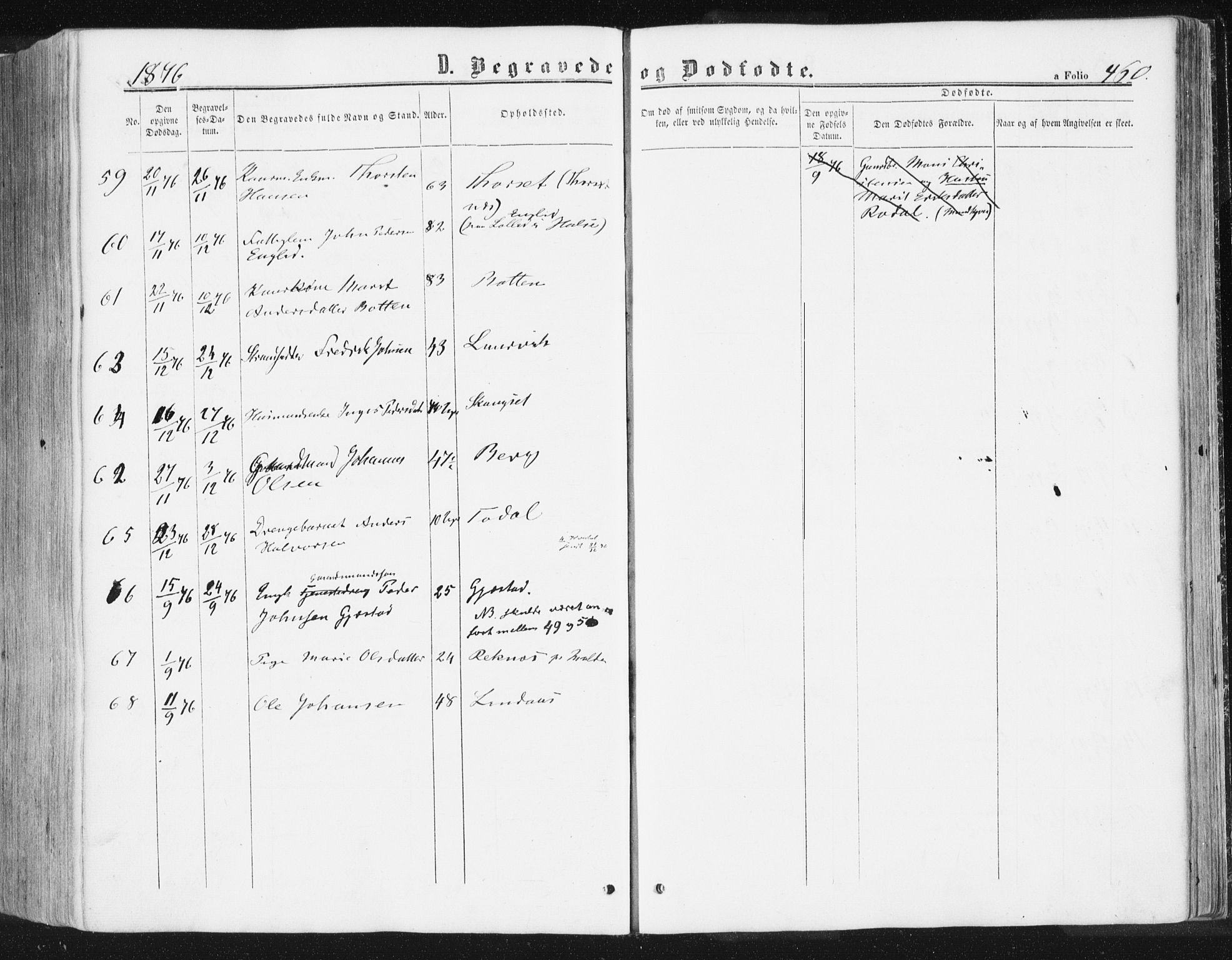 Ministerialprotokoller, klokkerbøker og fødselsregistre - Møre og Romsdal, AV/SAT-A-1454/578/L0905: Parish register (official) no. 578A04, 1859-1877, p. 460