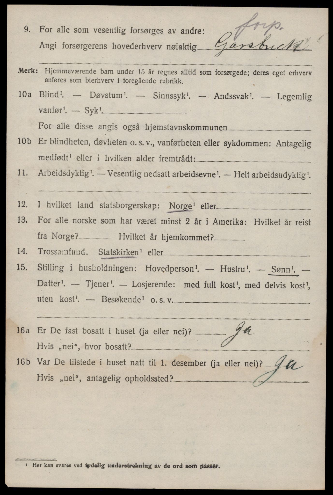 SAKO, 1920 census for Seljord, 1920, p. 6147