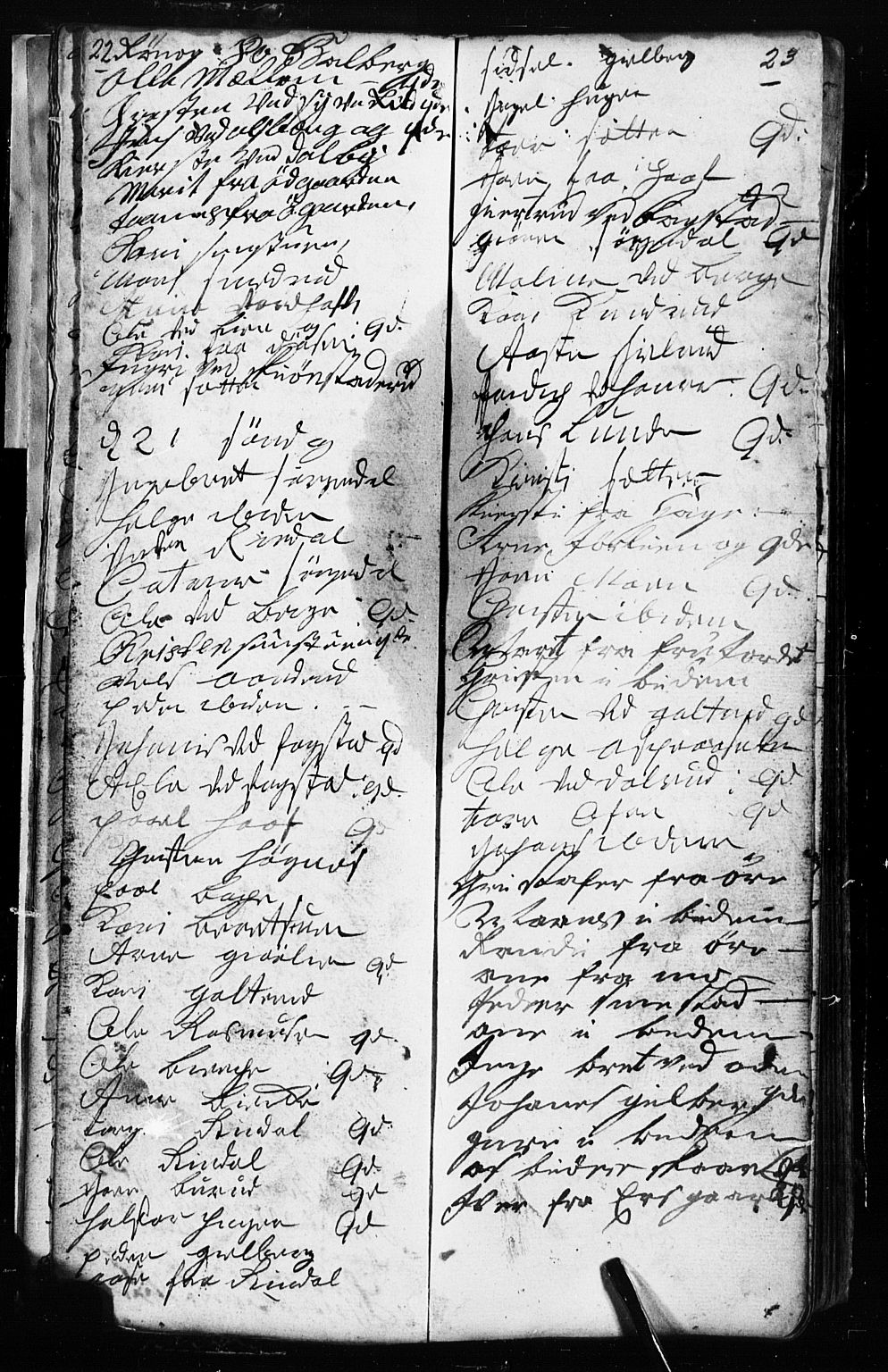 Fåberg prestekontor, AV/SAH-PREST-086/H/Ha/Hab/L0002: Parish register (copy) no. 2, 1741-1756, p. 22-23