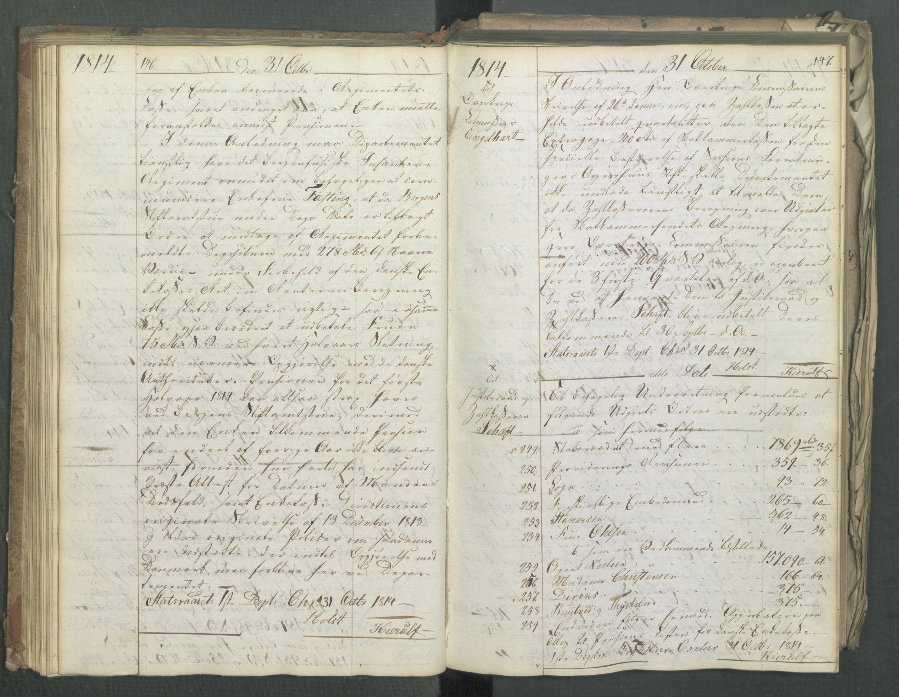 Departementene i 1814, AV/RA-S-3899/Fa/L0011: Bokholderkontoret - Kopibok, 1814, p. 146-147