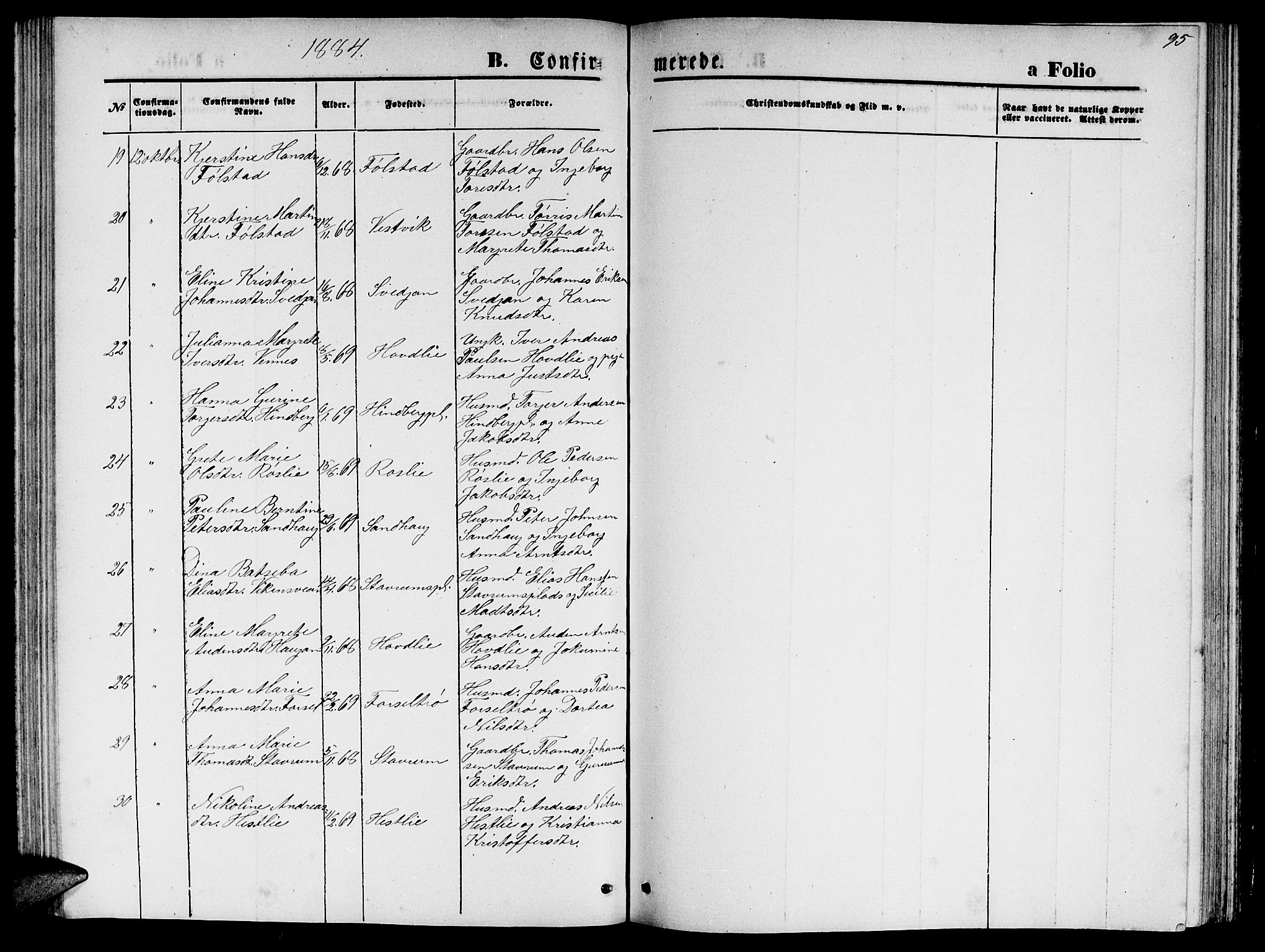 Ministerialprotokoller, klokkerbøker og fødselsregistre - Nord-Trøndelag, SAT/A-1458/744/L0422: Parish register (copy) no. 744C01, 1871-1885, p. 95