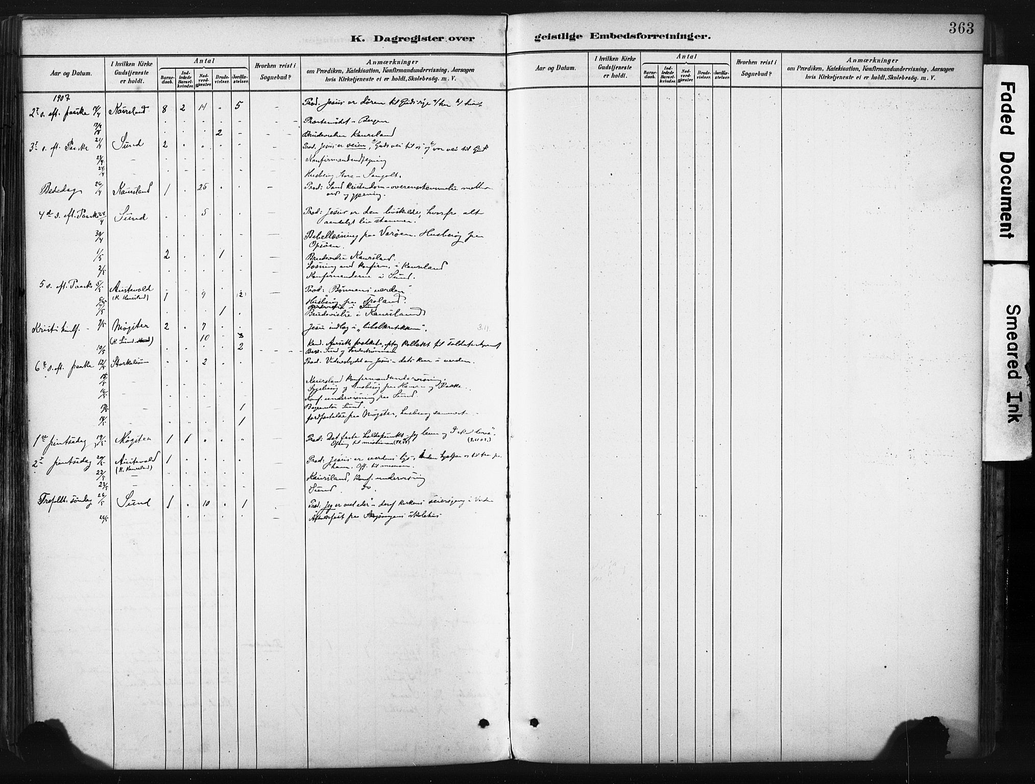 Sund sokneprestembete, AV/SAB-A-99930: Parish register (official) no. B 1, 1882-1907, p. 363