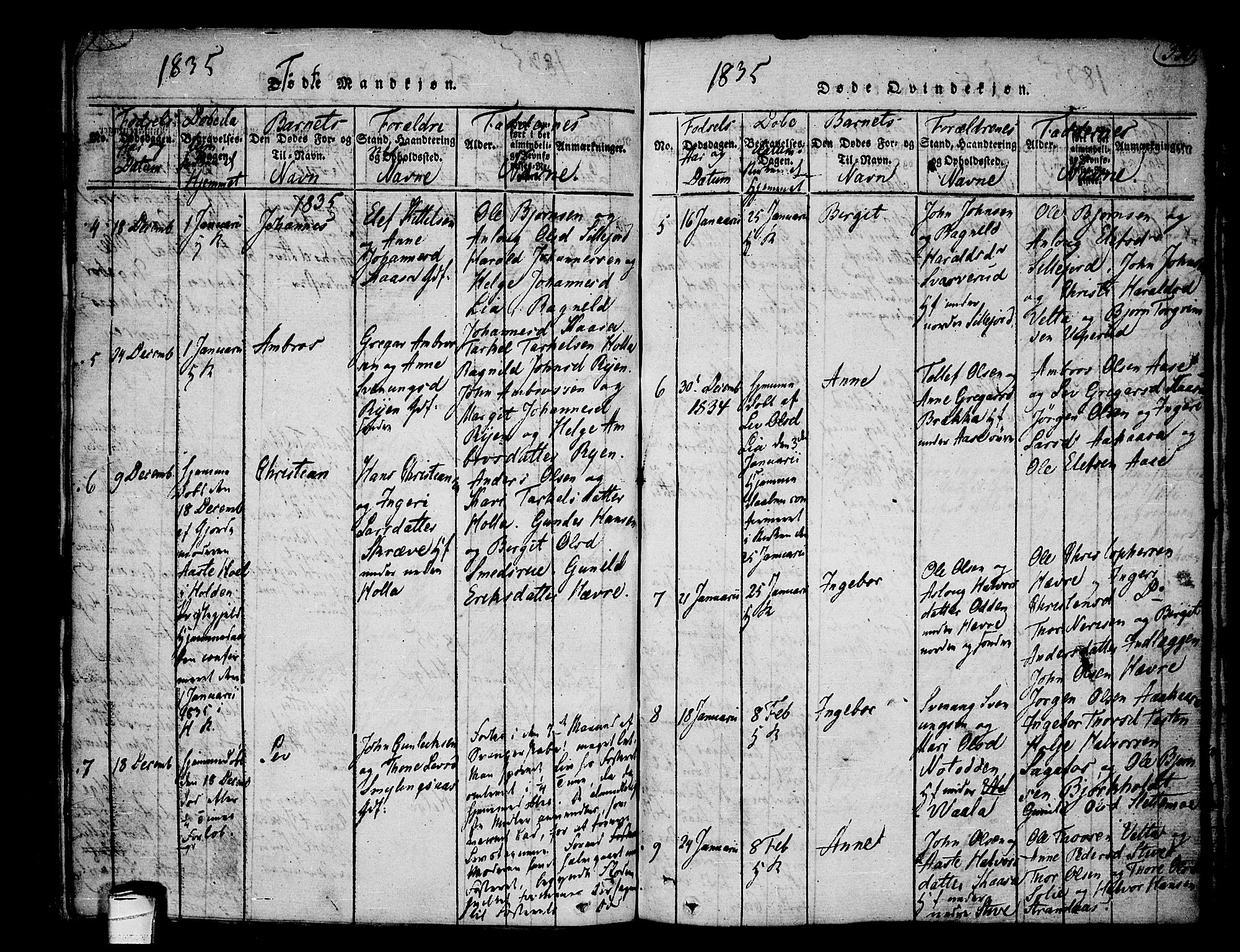 Heddal kirkebøker, AV/SAKO-A-268/F/Fa/L0005: Parish register (official) no. I 5, 1814-1837, p. 329-330