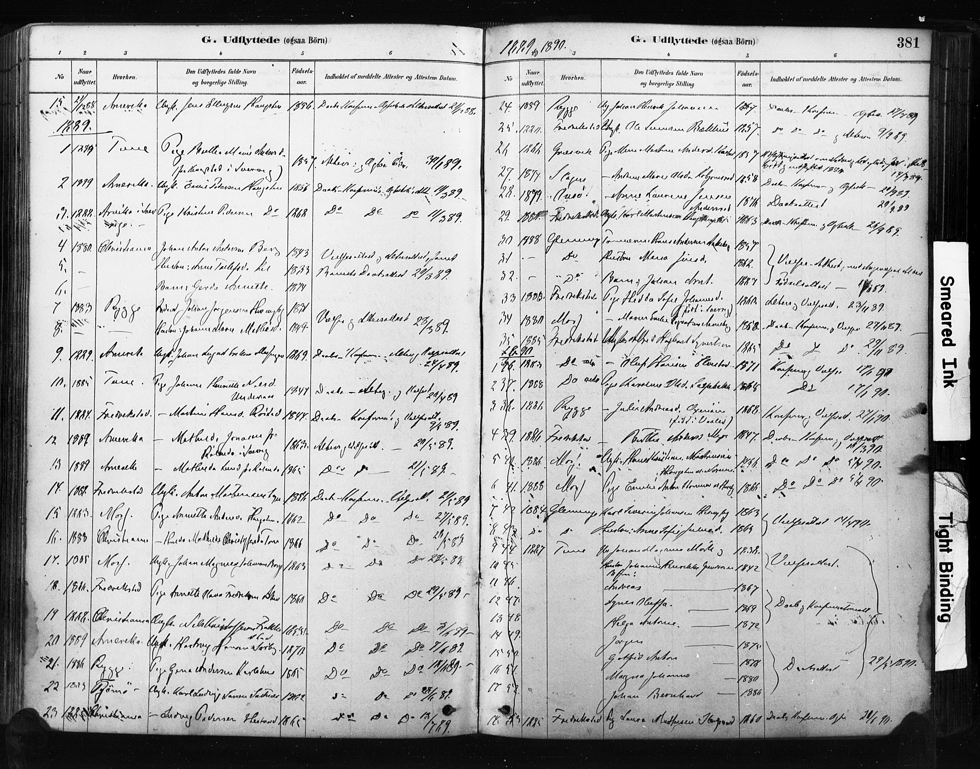 Råde prestekontor kirkebøker, AV/SAO-A-2009/F/Fa/L0007: Parish register (official) no. 7, 1878-1902, p. 381