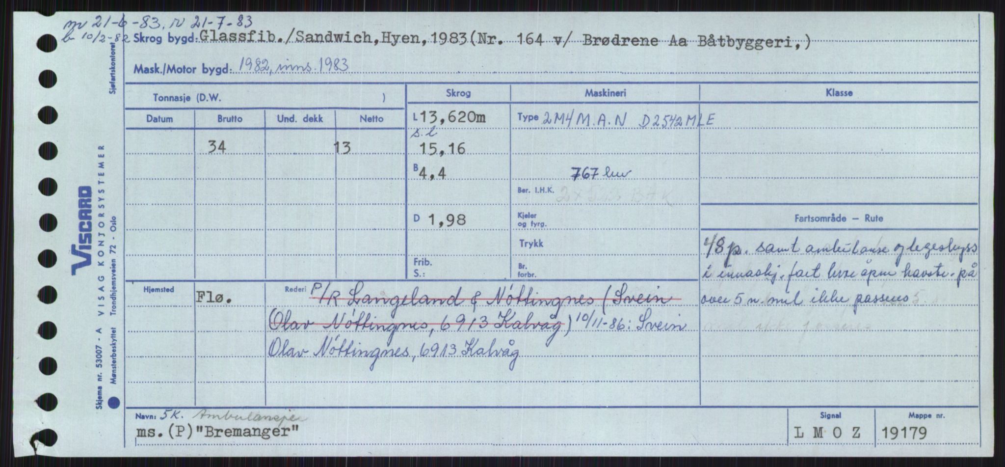 Sjøfartsdirektoratet med forløpere, Skipsmålingen, RA/S-1627/H/Ha/L0001/0002: Fartøy, A-Eig / Fartøy Bjør-Eig, p. 273