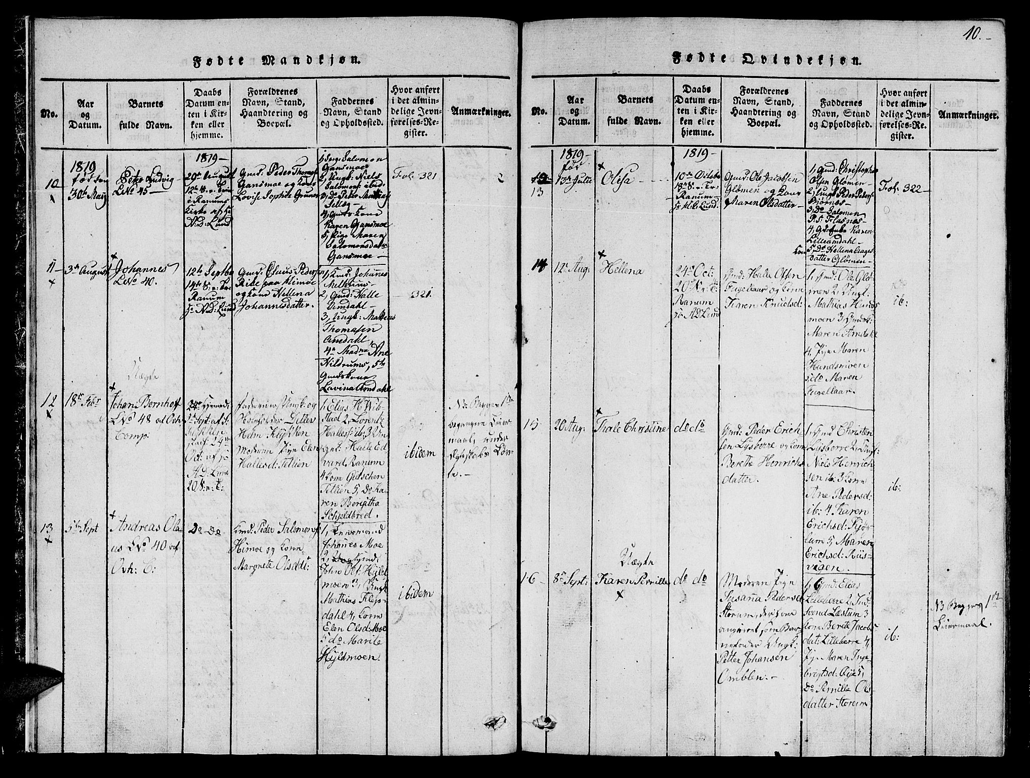 Ministerialprotokoller, klokkerbøker og fødselsregistre - Nord-Trøndelag, AV/SAT-A-1458/764/L0546: Parish register (official) no. 764A06 /1, 1816-1823, p. 10