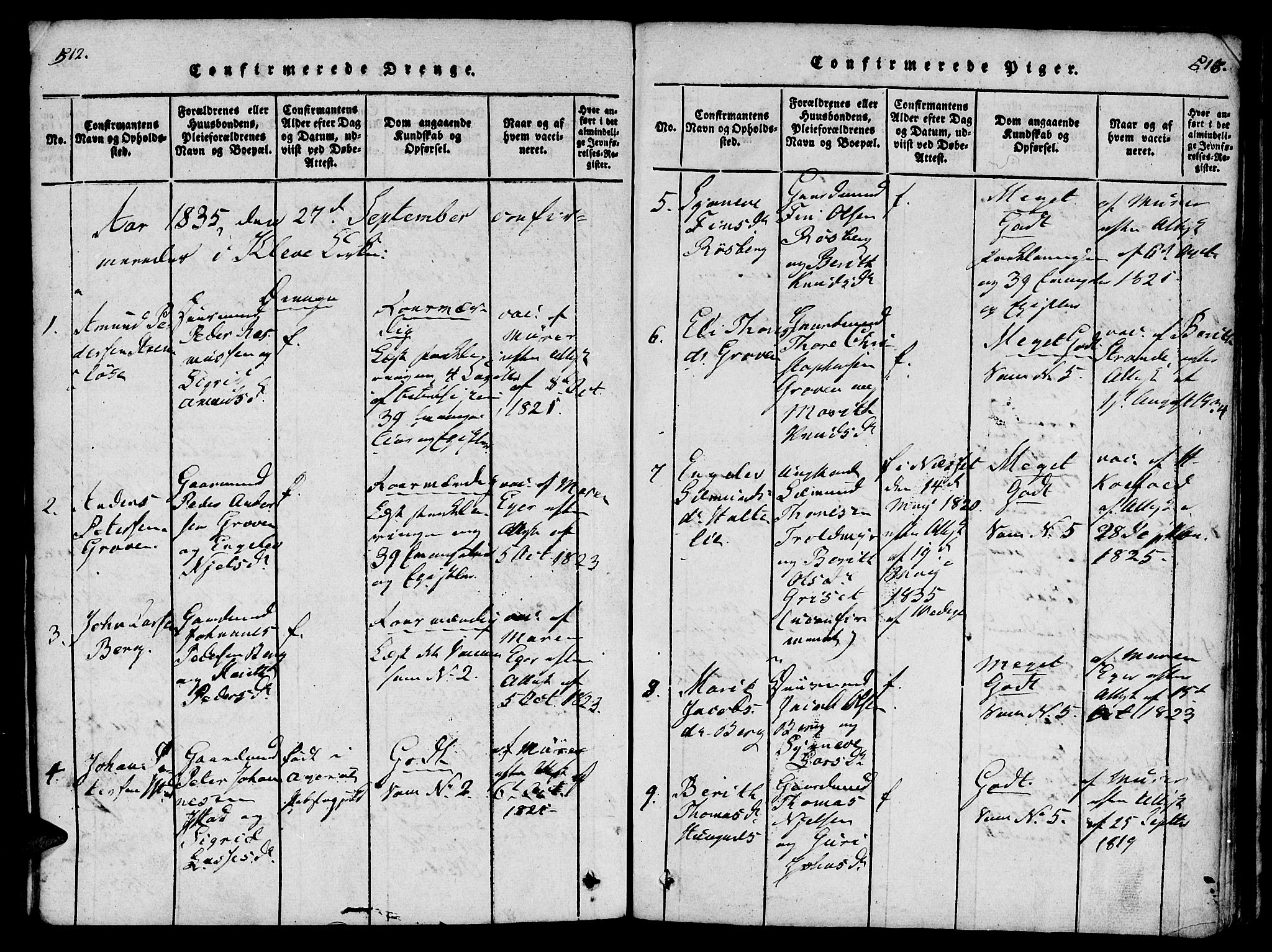 Ministerialprotokoller, klokkerbøker og fødselsregistre - Møre og Romsdal, SAT/A-1454/557/L0679: Parish register (official) no. 557A01, 1818-1843, p. 512-513